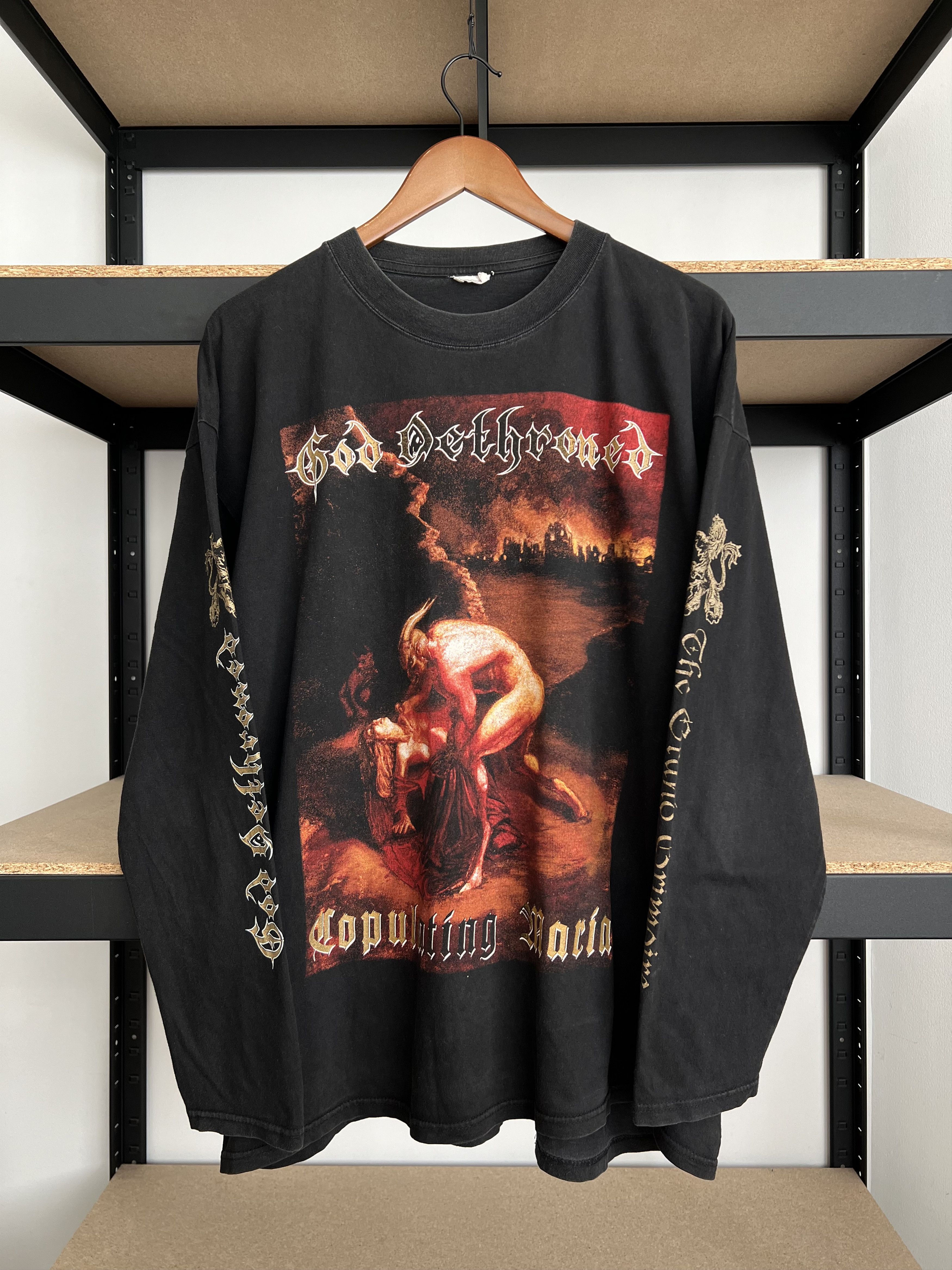 Band Tees Vintage 90s God Dethroned The Grand Grimoire Long Sleeve Size US XL / EU 56 / 4 - 4 Thumbnail