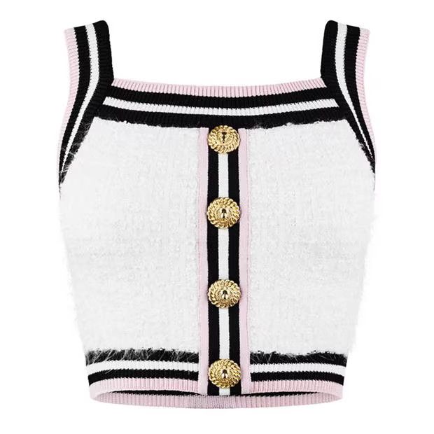 Balmain o1g2r1mq0924 Crop Tops in Multicolor Size S / US 4 / IT 40 - 7 Thumbnail