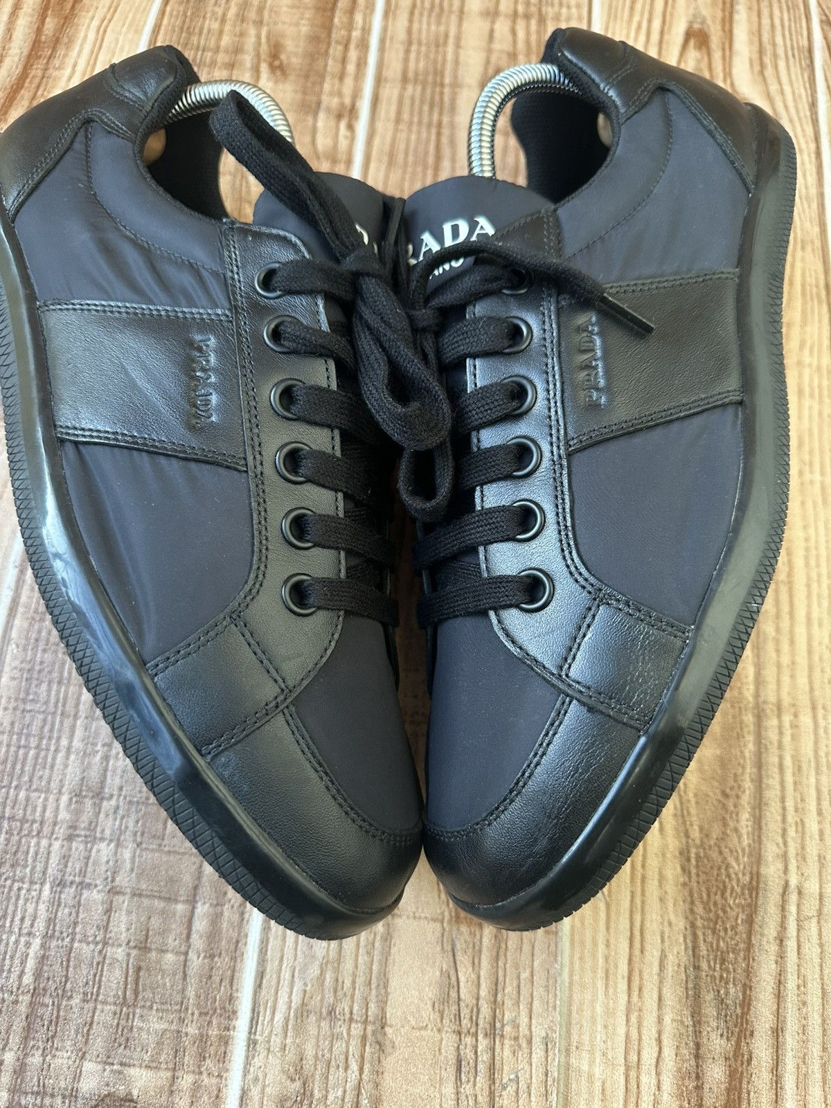 Prada Prada Men’s Nylon-Spazzolato Leather Sneaker Lowtops Size US 10 / EU 43 - 7 Thumbnail