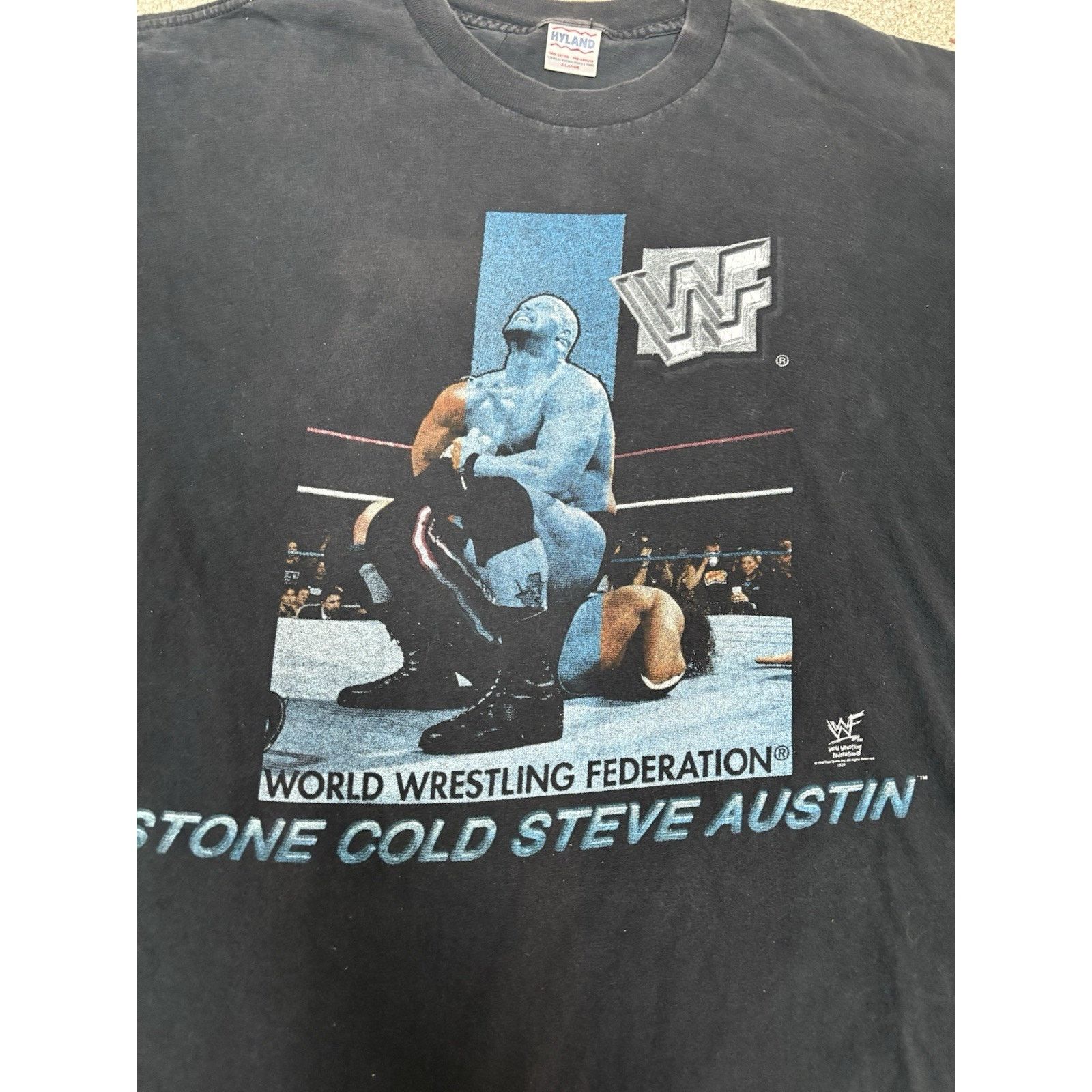 Vintage 1997 Stone Cold Steve Austin WWF Wrestling XL Bret Hart Size US XL / EU 56 / 4 - 2 Thumbnail