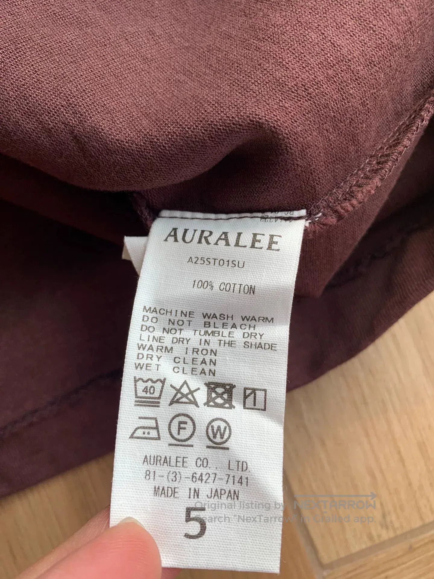 Auralee aura lee heavy weight pocket tee shirt. Size US L / EU 52-54 / 3 - 4 Thumbnail