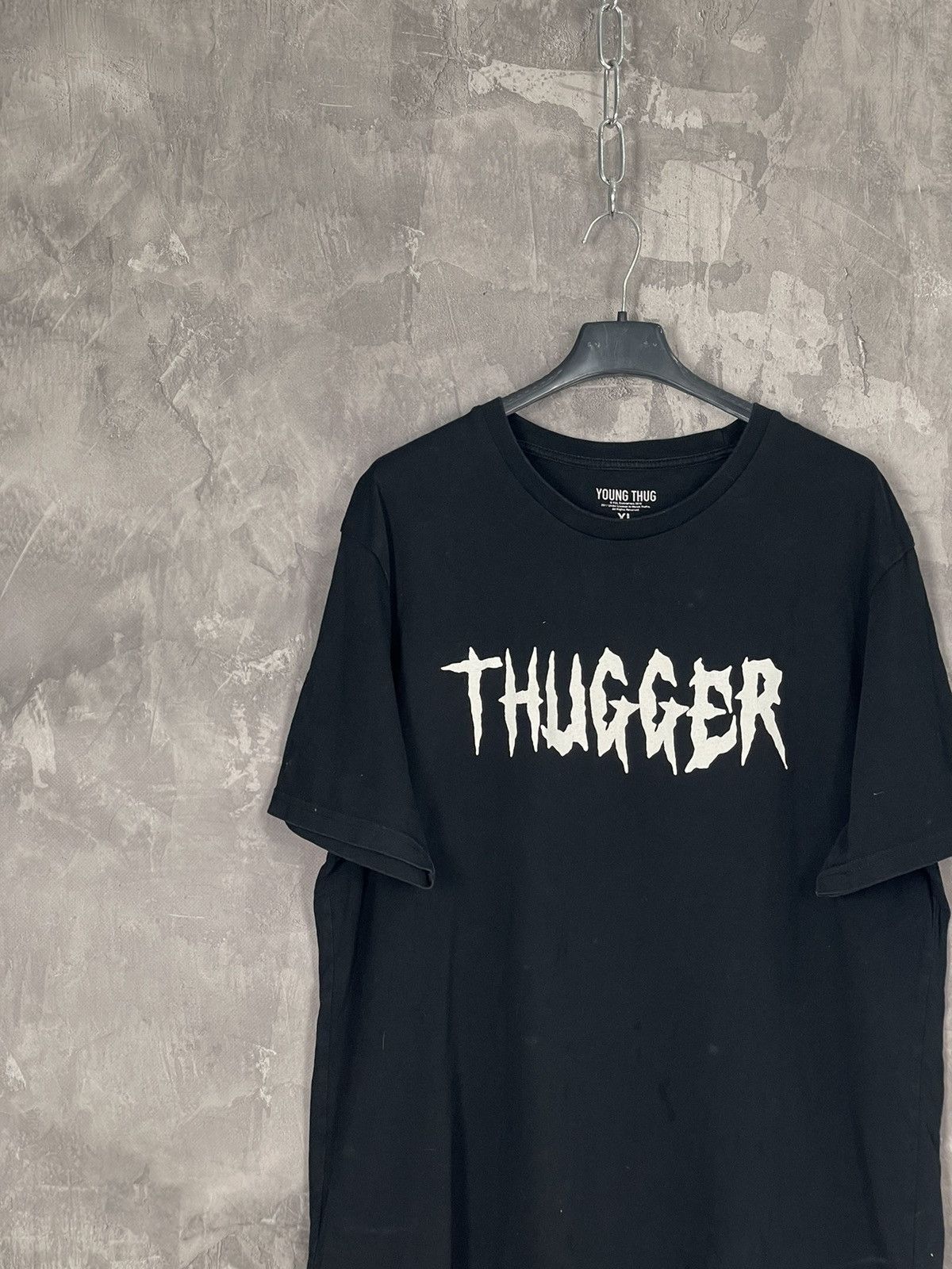 Rap Tees × Young Thug Vintage Y2K YOUNG THUNG THUGGER Angel Style Logo Rap T-shirt Size US XL / EU 56 / 4 - 4 Thumbnail