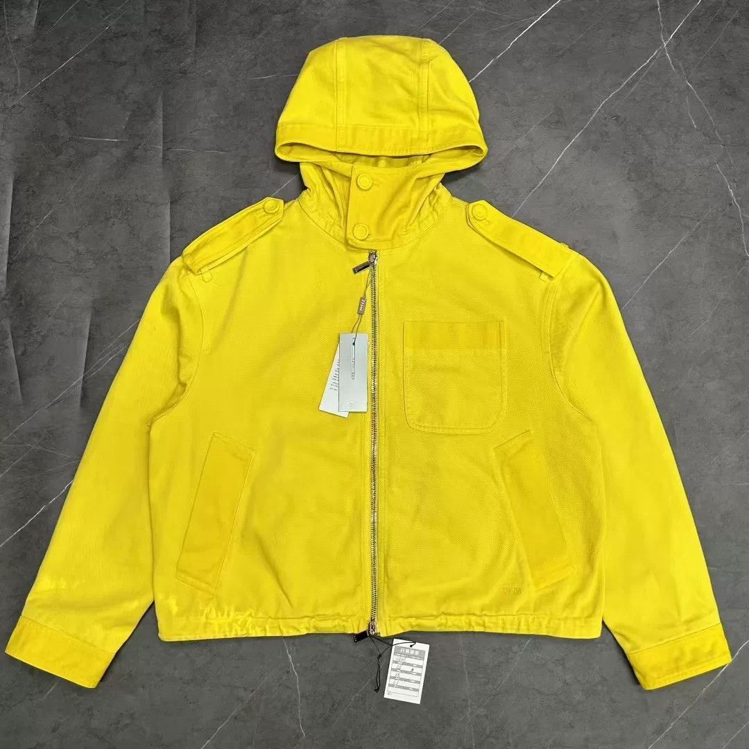 Dior Dior Yellow Hooded Denim Work Jacket Size US M / EU 48-50 / 2 - 1 Thumbnail