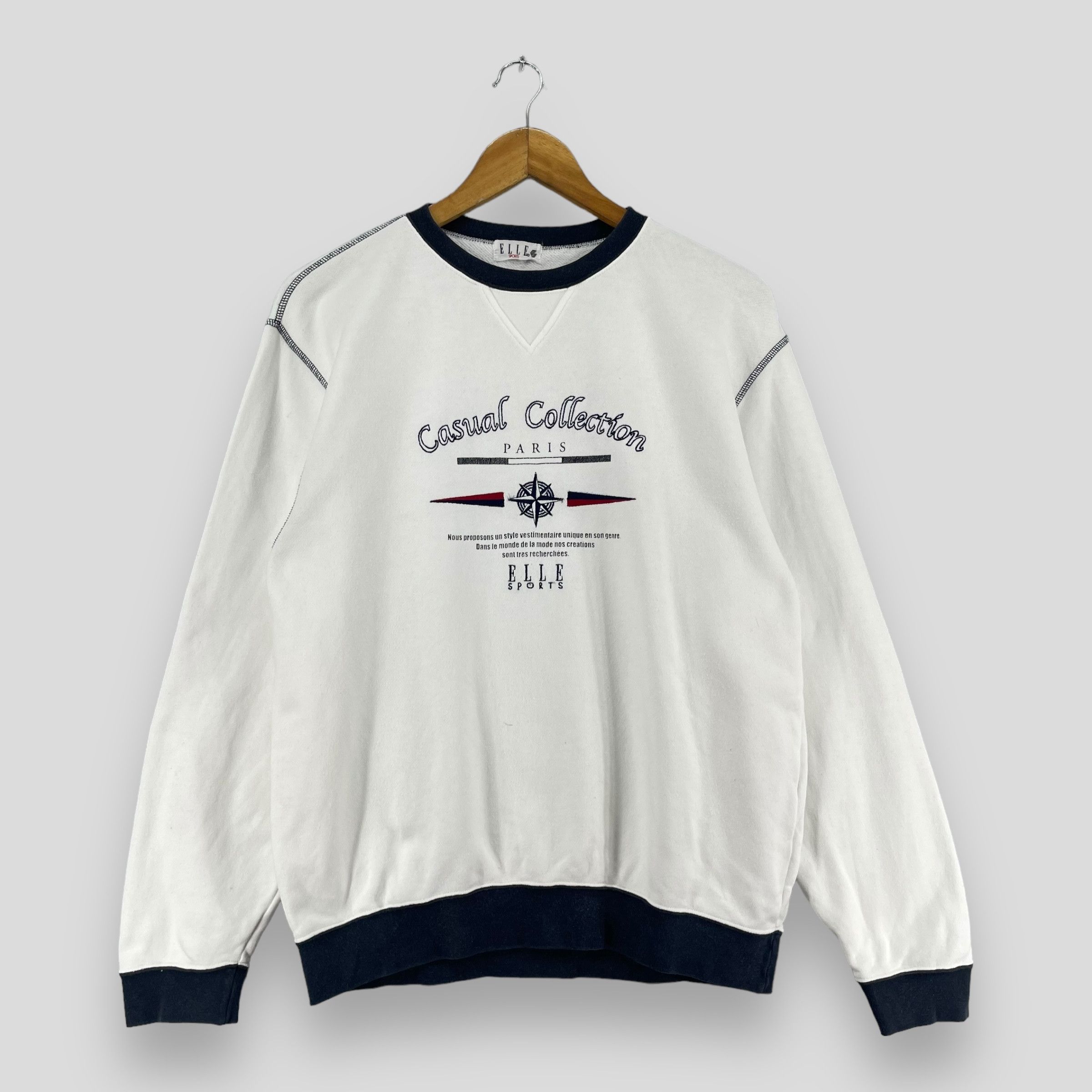 Japanese Brand × Vintage Vintage ELLE Sport Spellout Embroidery Crewneck Sweatshirt Size US M / EU 48-50 / 2 - 1 Thumbnail