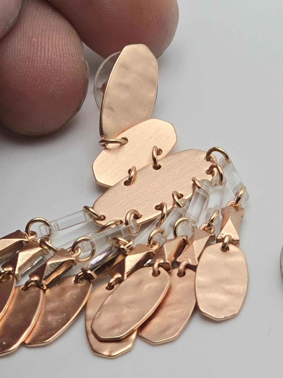 Other Kendra Scott Rose Gold Fringe Rhinestone Earrings Signed Size ONE SIZE - 2 Thumbnail
