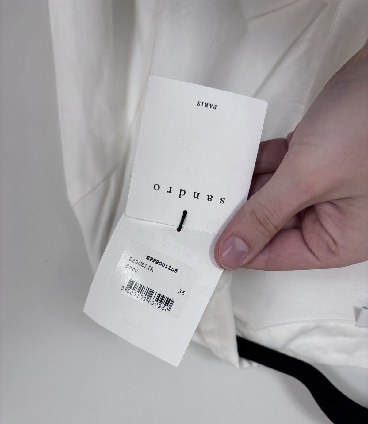 Sandro Sandro Paris Celia NWT Women’s White Ecru Linen Dress Size XS / US 0-2 / IT 36-38 - 16 Thumbnail