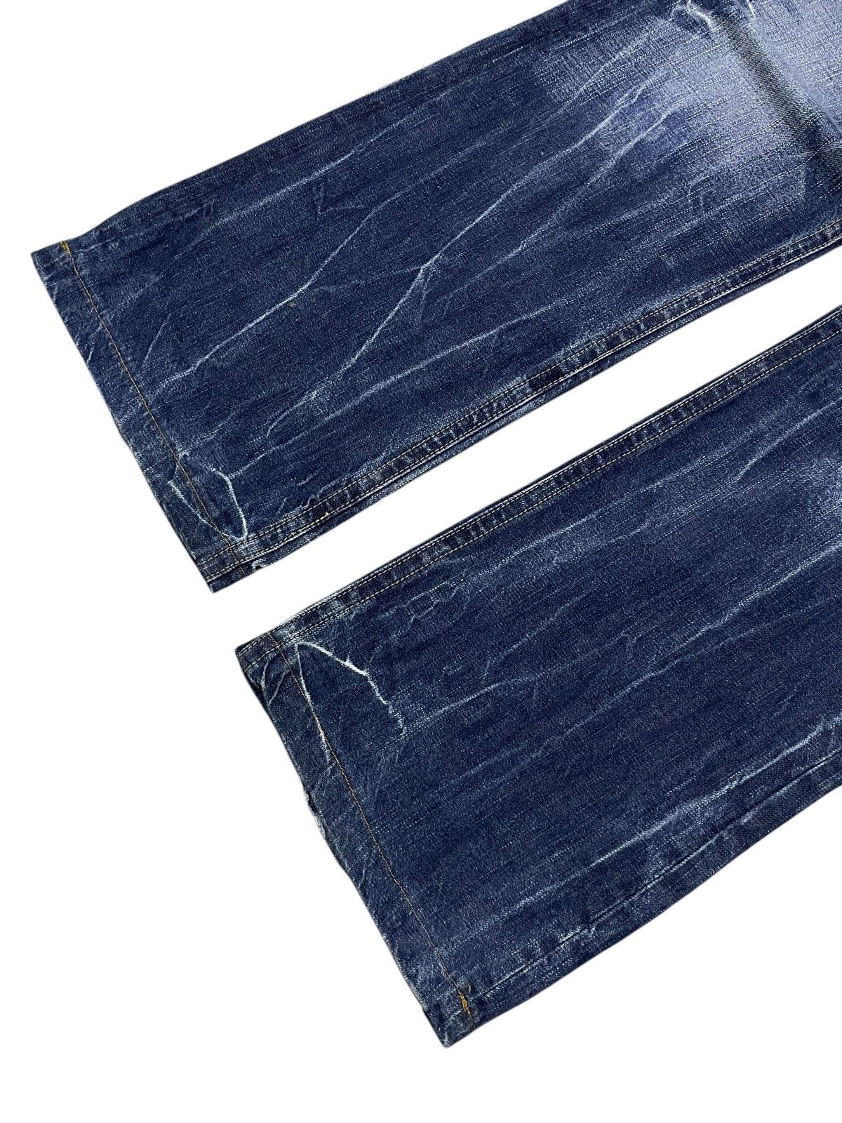 Japanese Brand × Le Grande Bleu (L.G.B.) Oririn Japan Flare Wide Leg Feathers Wings Embroidered Jeans Size US 31 - 15 Thumbnail