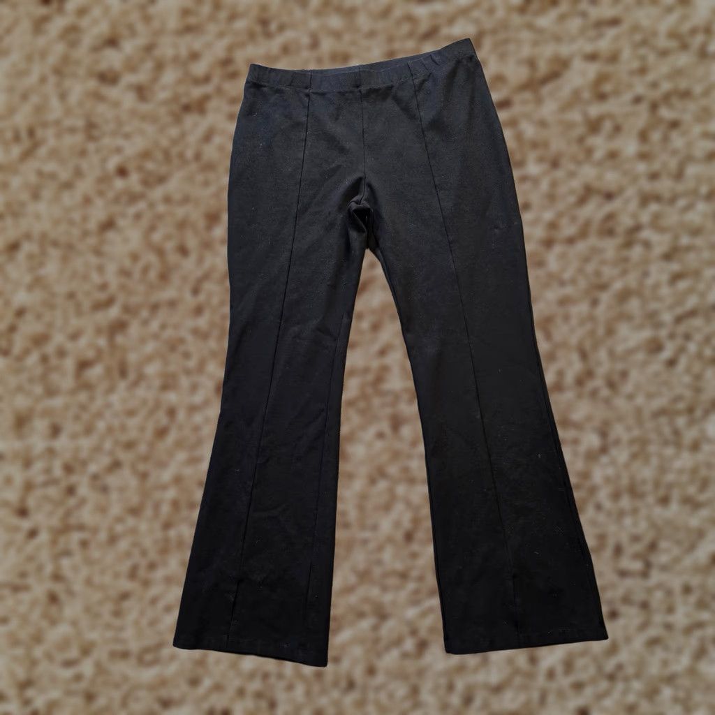 Vintage Clara Sun Woo Pants Womens Large Black Flare Pull On Stretch Capsule Casual Pants Womens Large Black Flare Pull On Stretch Capsule Casual Size 36" / US 14 / IT 50 - 1 Thumbnail