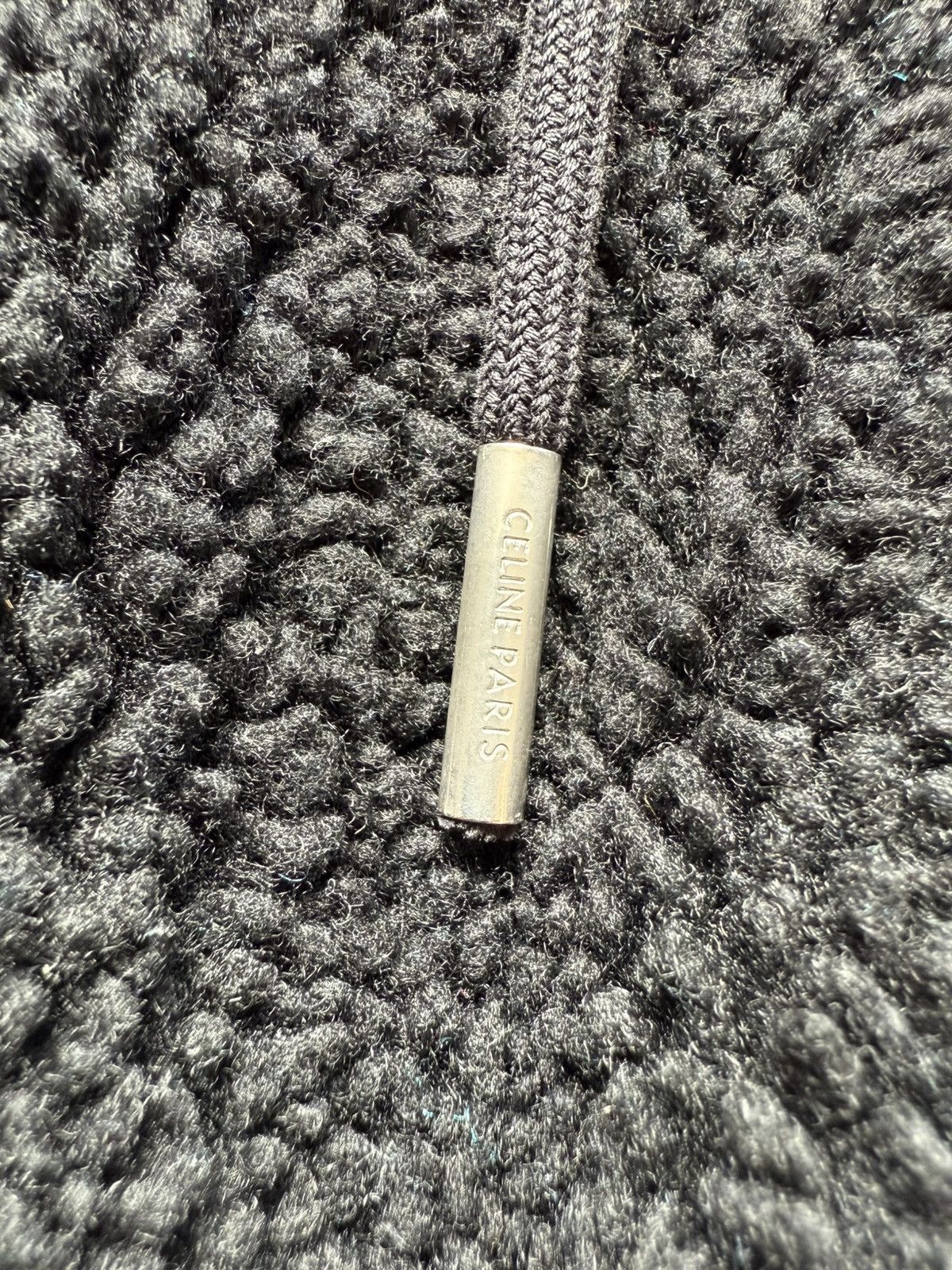 Celine Celine Homme Logo Embellished Fleece Hoodie Size US XL / EU 56 / 4 - 4 Thumbnail