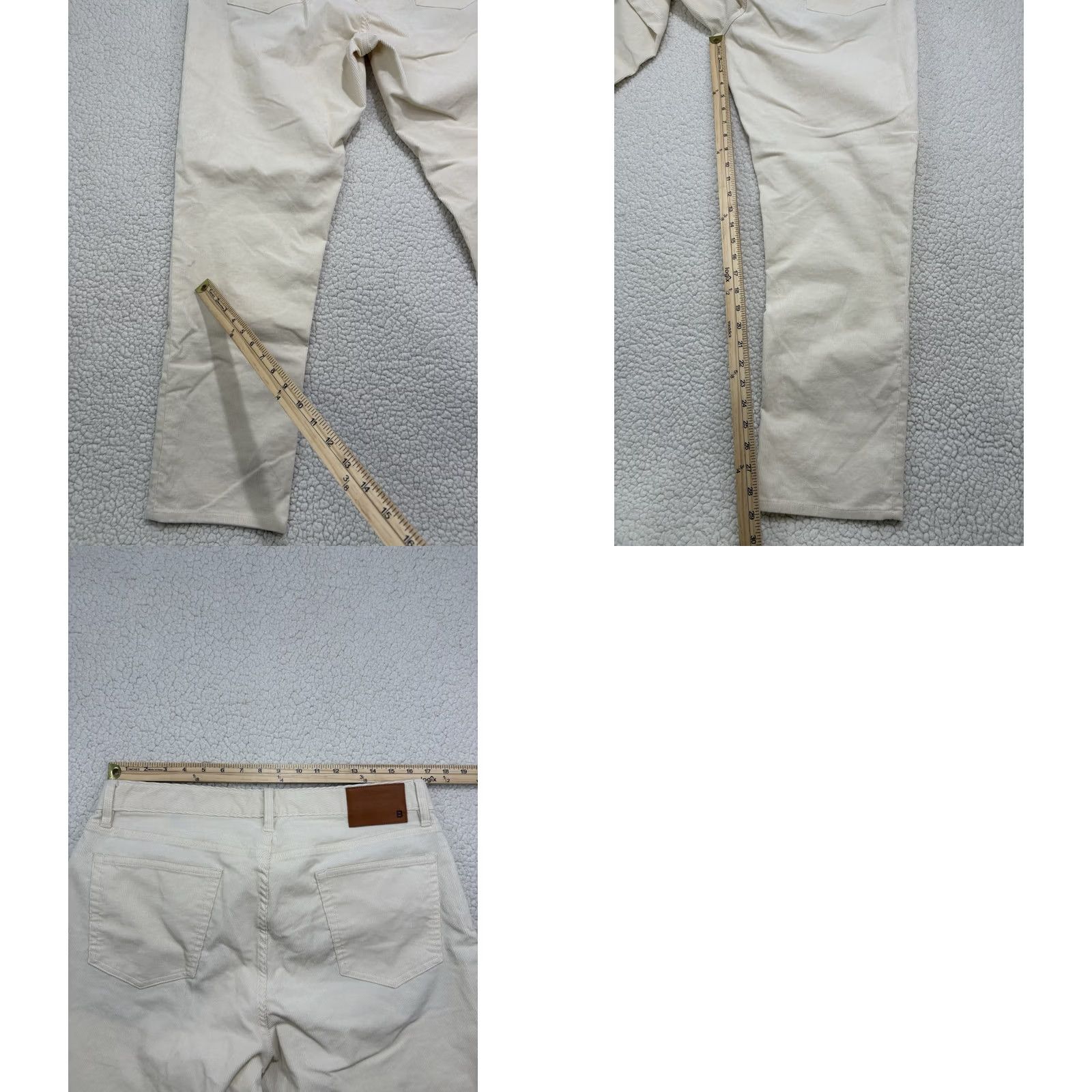 Bonobos Bonobos Pants Mens 34x30 Corduroy Ivory Cotton Stretch Slim Straight Leg Chino 90s Preppy Size US 34 / EU 50 - 8 Thumbnail