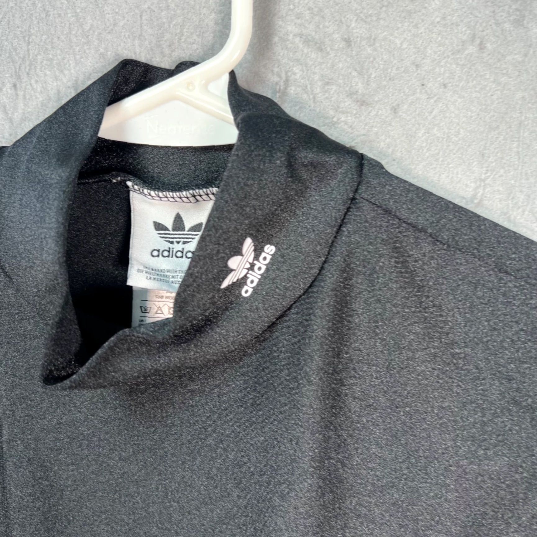 Adidas Adidas Womens Size XS Black Sleeveless Mock Neck Bodysuit Stretch Size XS / US 0-2 / IT 36-38 - 6 Thumbnail