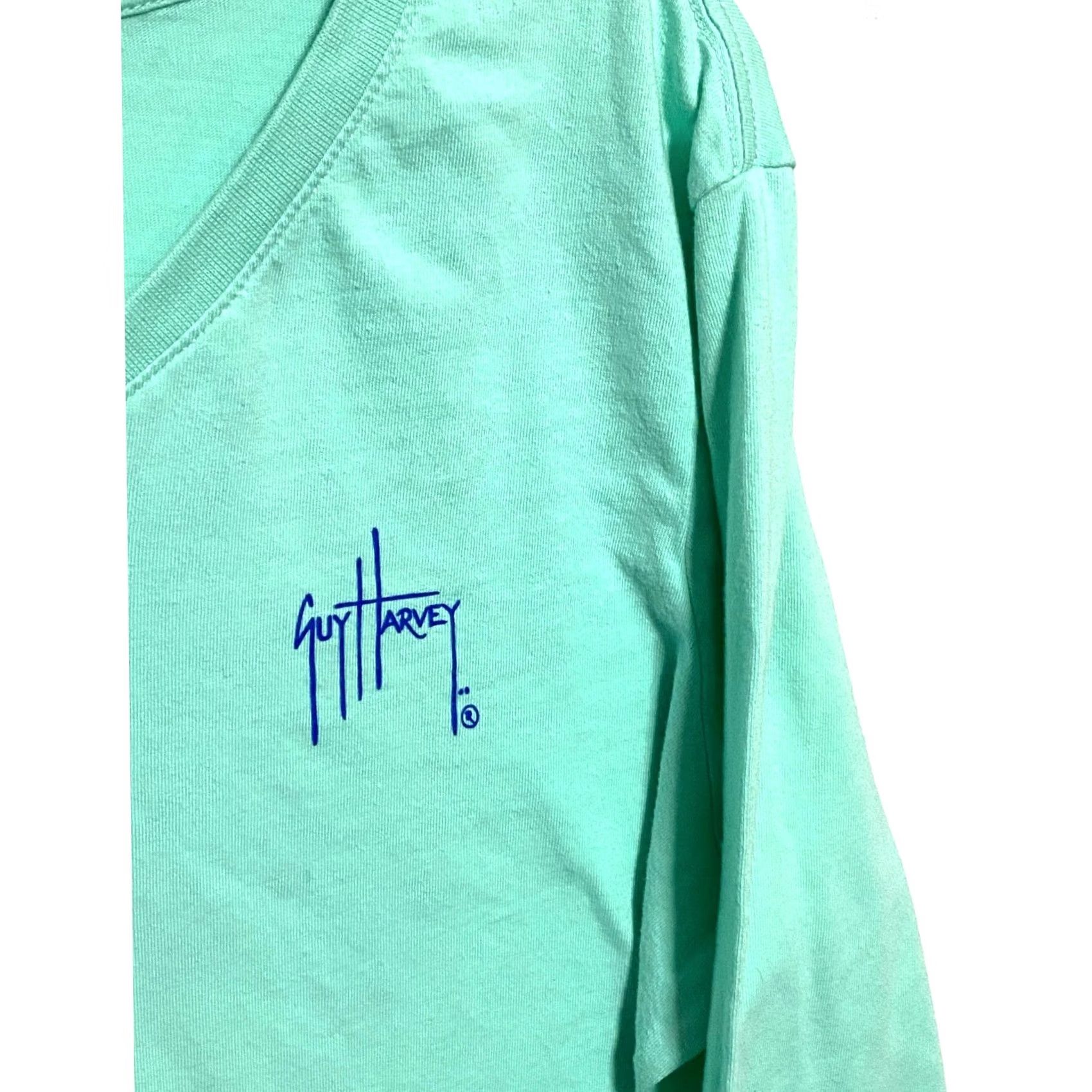 Guy Harvey VINTAGE Guy Harvey Shirt Mens XL Long Sleeve Teal Pink Marlin Beach Fishing Boating Resort Cruise Outdoor Nature Golf? Size US XL / EU 56 / 4 - 4 Thumbnail