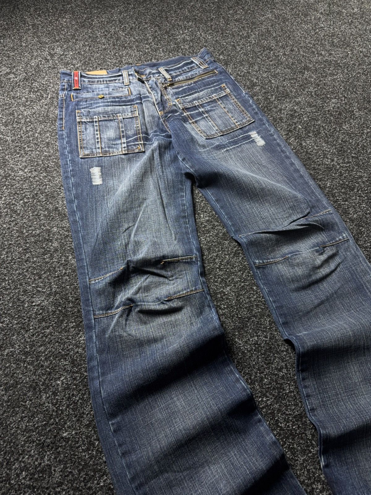 Japanese Brand Avant-garde 00s Retro Vintage baggy Japanese Y2K Denim pants Size US 33 - 5 Thumbnail