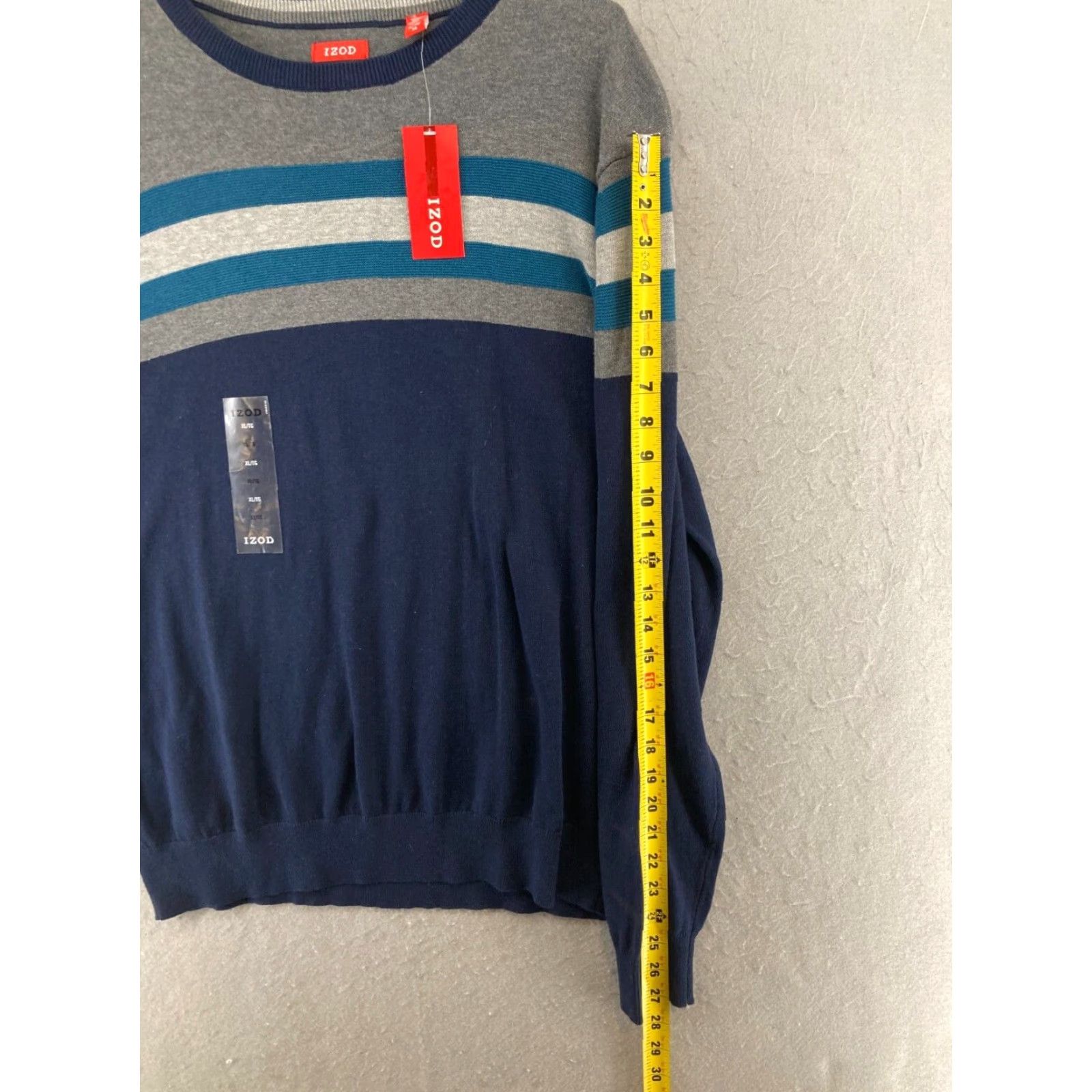 Izod VINTAGE IZOD Mens Sweater XL Crew Neck Pullover 100% Cotton Gray Preppy Casual Fall Winter Size US XL / EU 56 / 4 - 4 Thumbnail