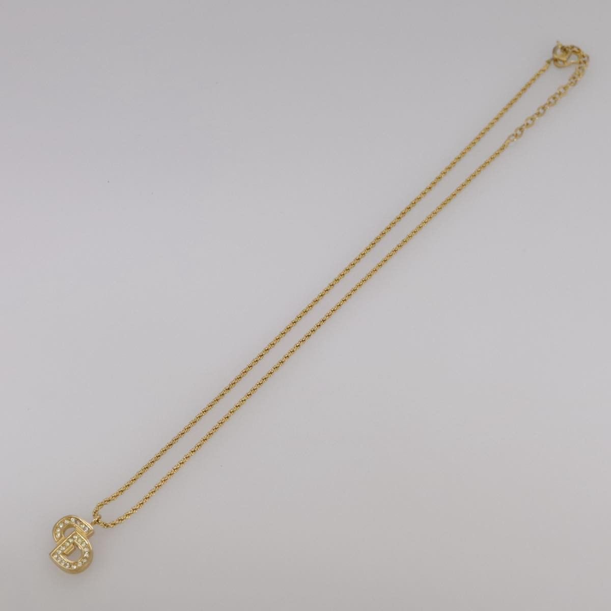 Dior Christian Dior CD Pendant Necklace Metal and Crystals Size ONE SIZE - 1 Thumbnail