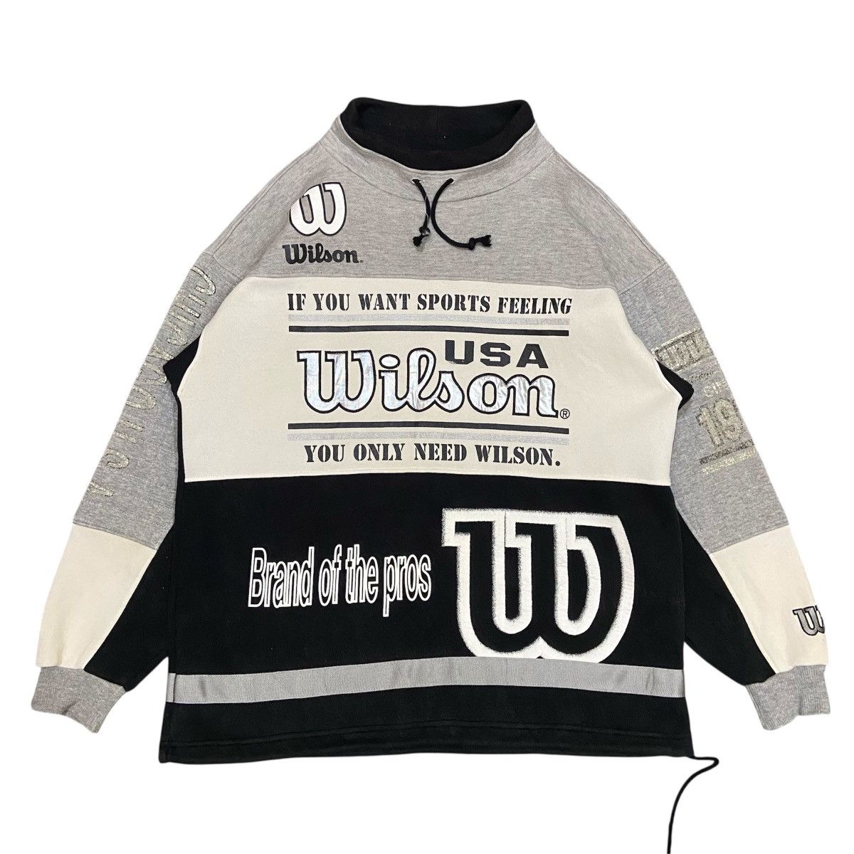 Wilson Vintage Wilson USA AOP Turtleneck Sweatshirt Size US L / EU 52-54 / 3 - 1 Thumbnail