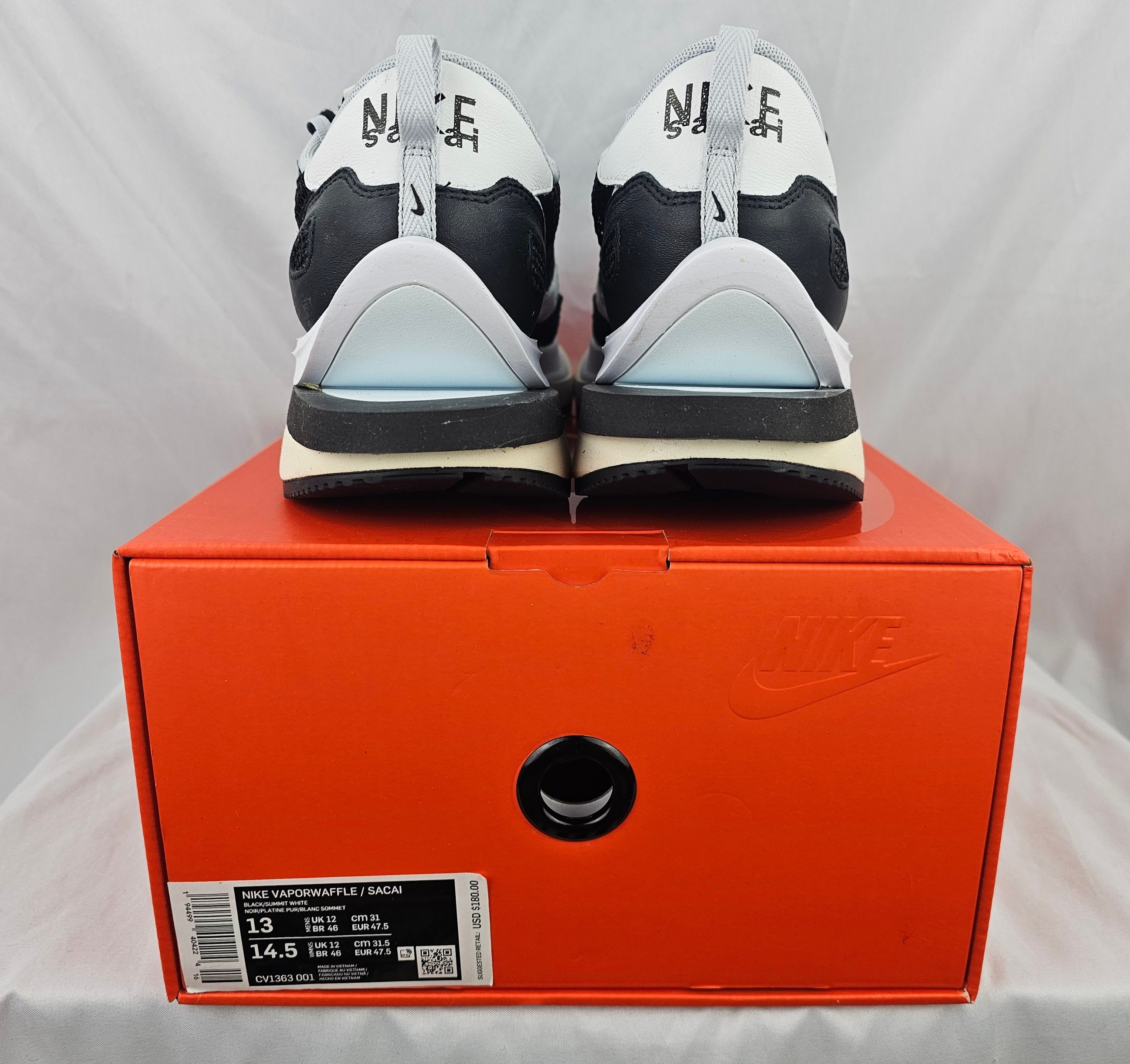 Nike × Sacai Nike x Sacai VaporWaffle Black White Men's Size 13 US NEW Size US 13 / EU 46 - 9 Thumbnail