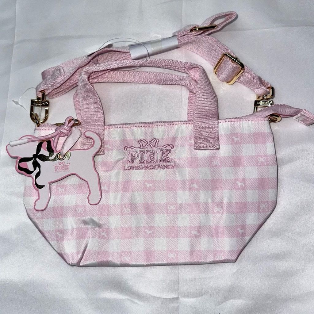 LoveShackFancy Victoria’s Secret PINK LoveShackFancy Pink Gingham Crossbody Size ONE SIZE - 1 Thumbnail