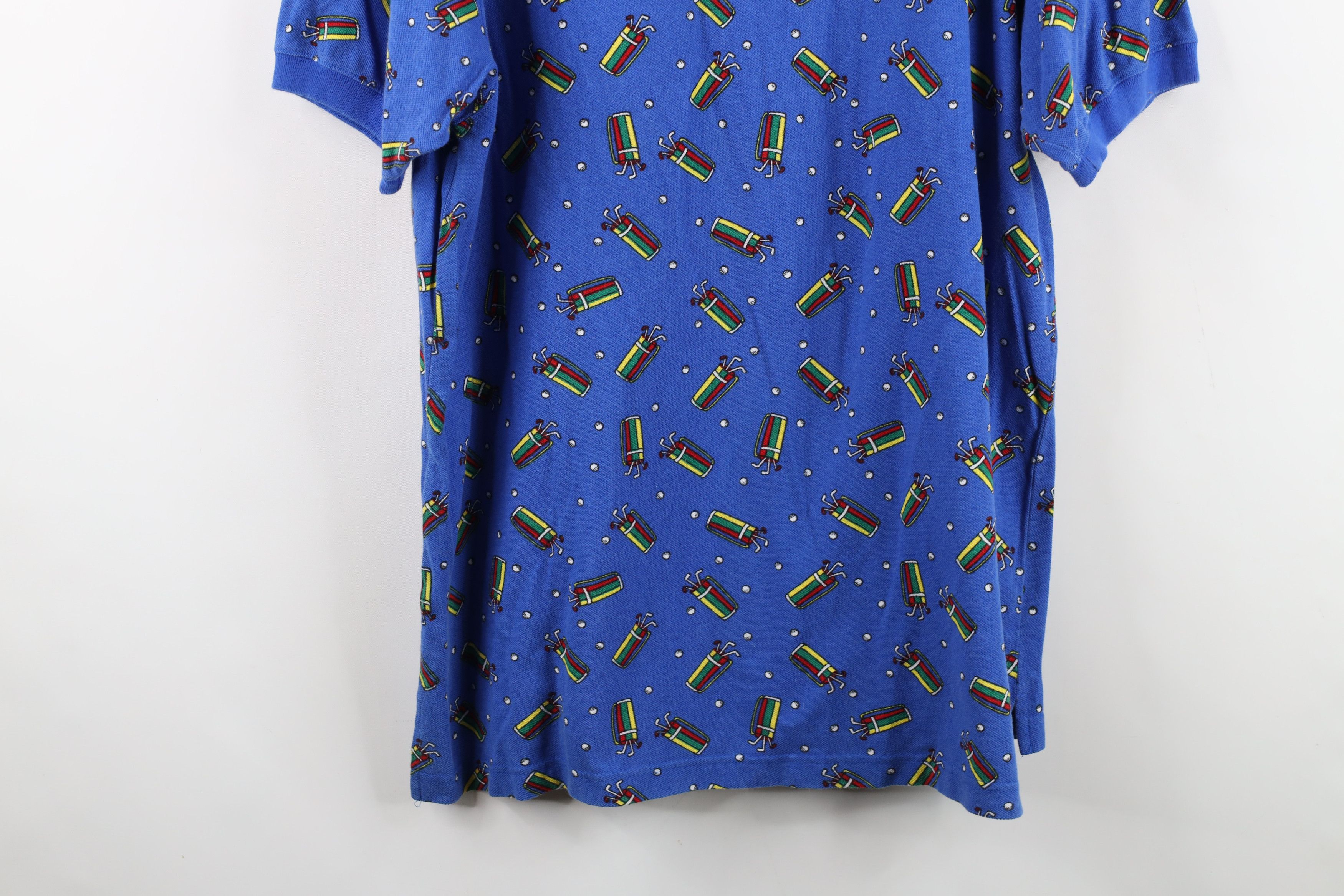 Vintage Vintage 90s Streetwear Rainbow Golf Bag All Over Print Polo Size L / US 10 / IT 46 - 10 Thumbnail