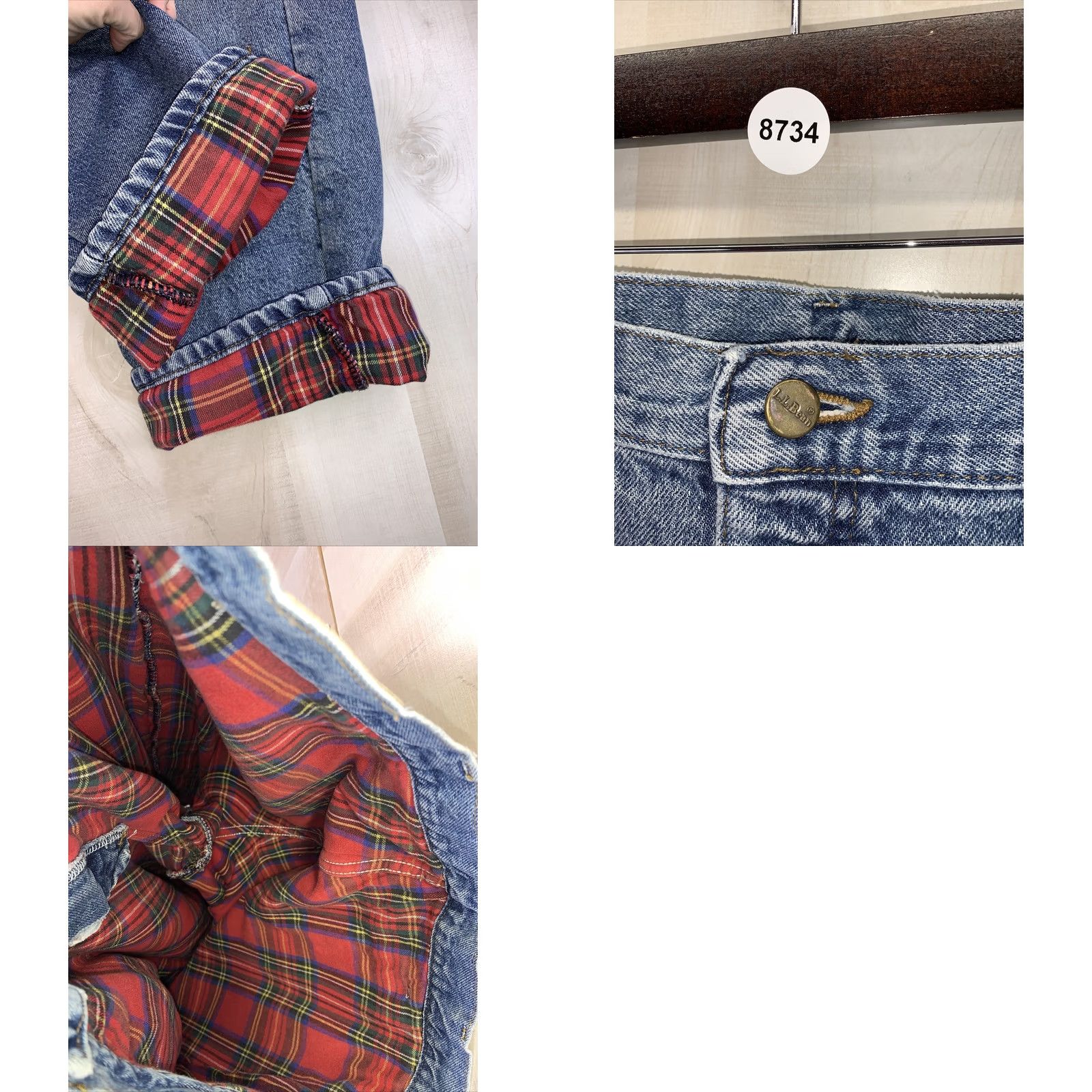 Vintage VINTAGE LL Bean Denim Jeans Unisex Flannel Lined 40x30 1990s Blue Mens Womens Boys Girls Shoes? Size 27" / US 4 / IT 40 - 8 Thumbnail
