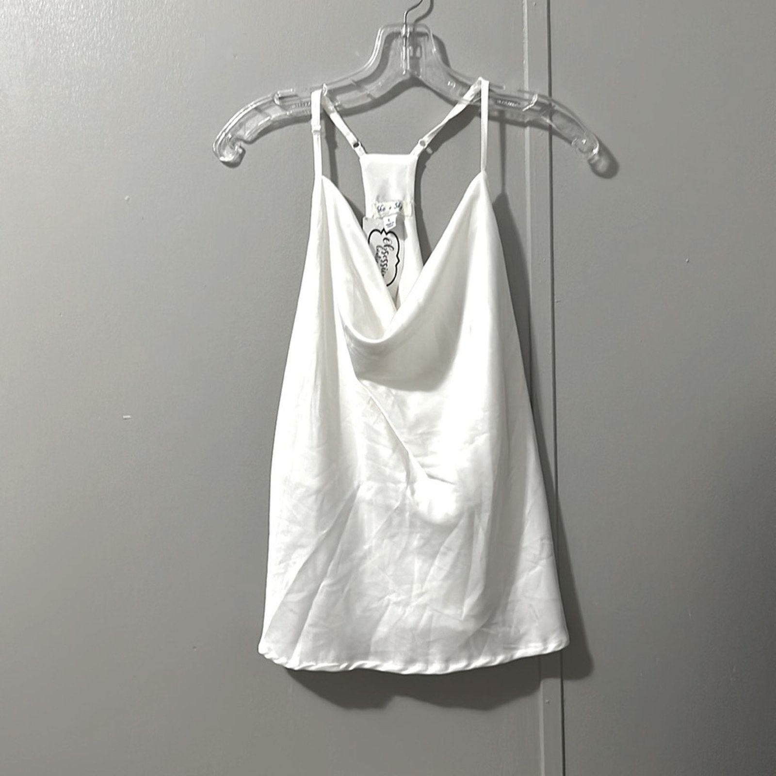 FOR OTHERS NWT- She + Sky Ivory Silky Camisole Size L / US 10 / IT 46 - 1 Thumbnail
