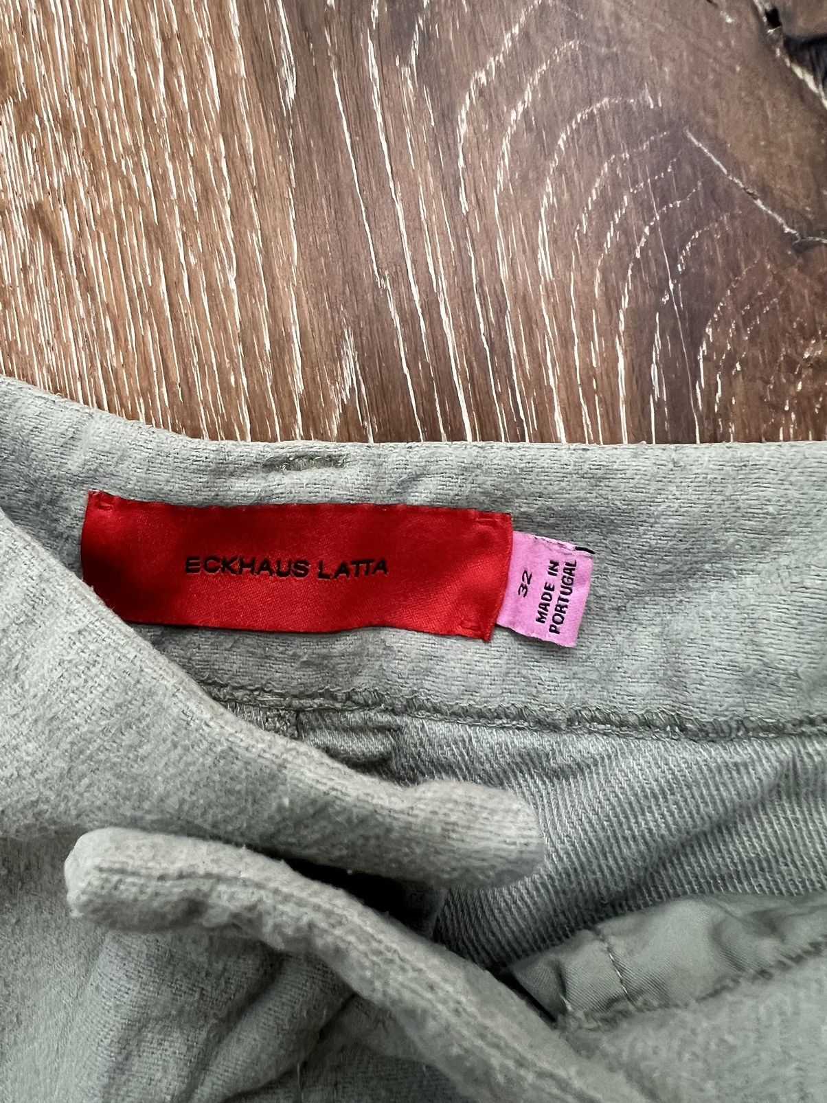 Eckhaus Latta Eckhaus Latta Green Laced Trousers Size 32" / US 10 / IT 46 - 4 Thumbnail