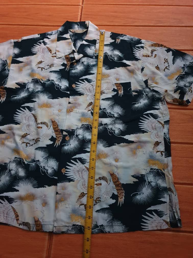 Japanese Brand This men Eagle yakuza style Japanese Hawaiian shirt Size US XL / EU 56 / 4 - 4 Thumbnail