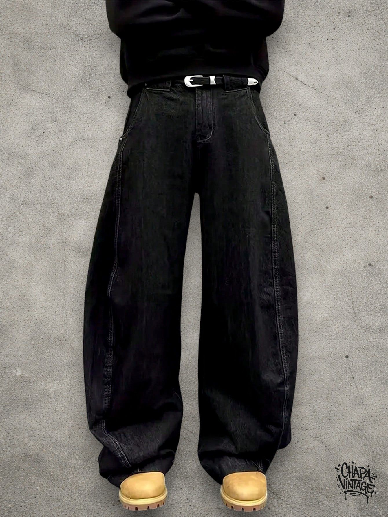 Vintage Bagy fit dark blue jeans Size US 32 / EU 48 - 1 Thumbnail
