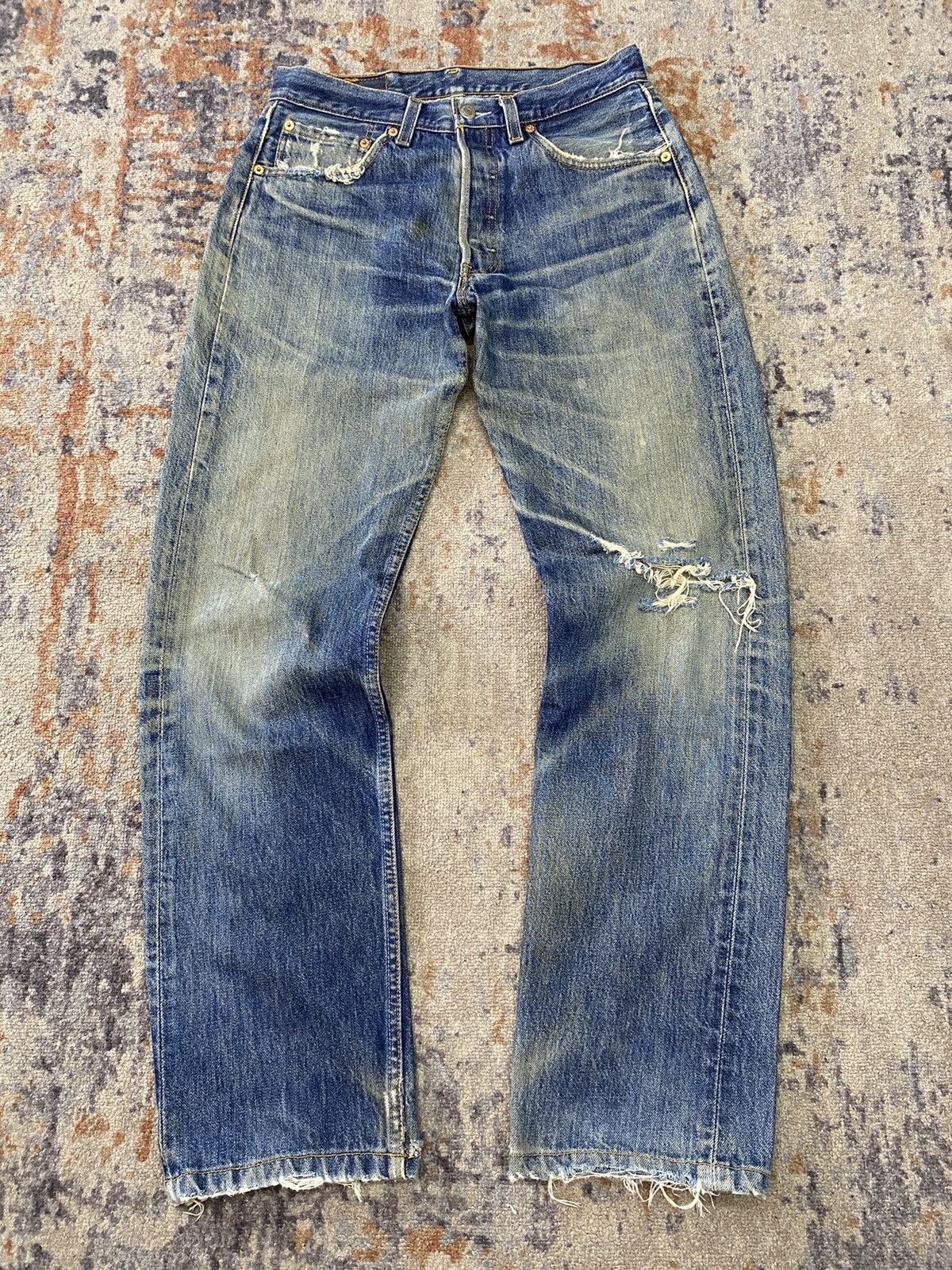 Levis mudwash faded distressed jeans pant 29x30