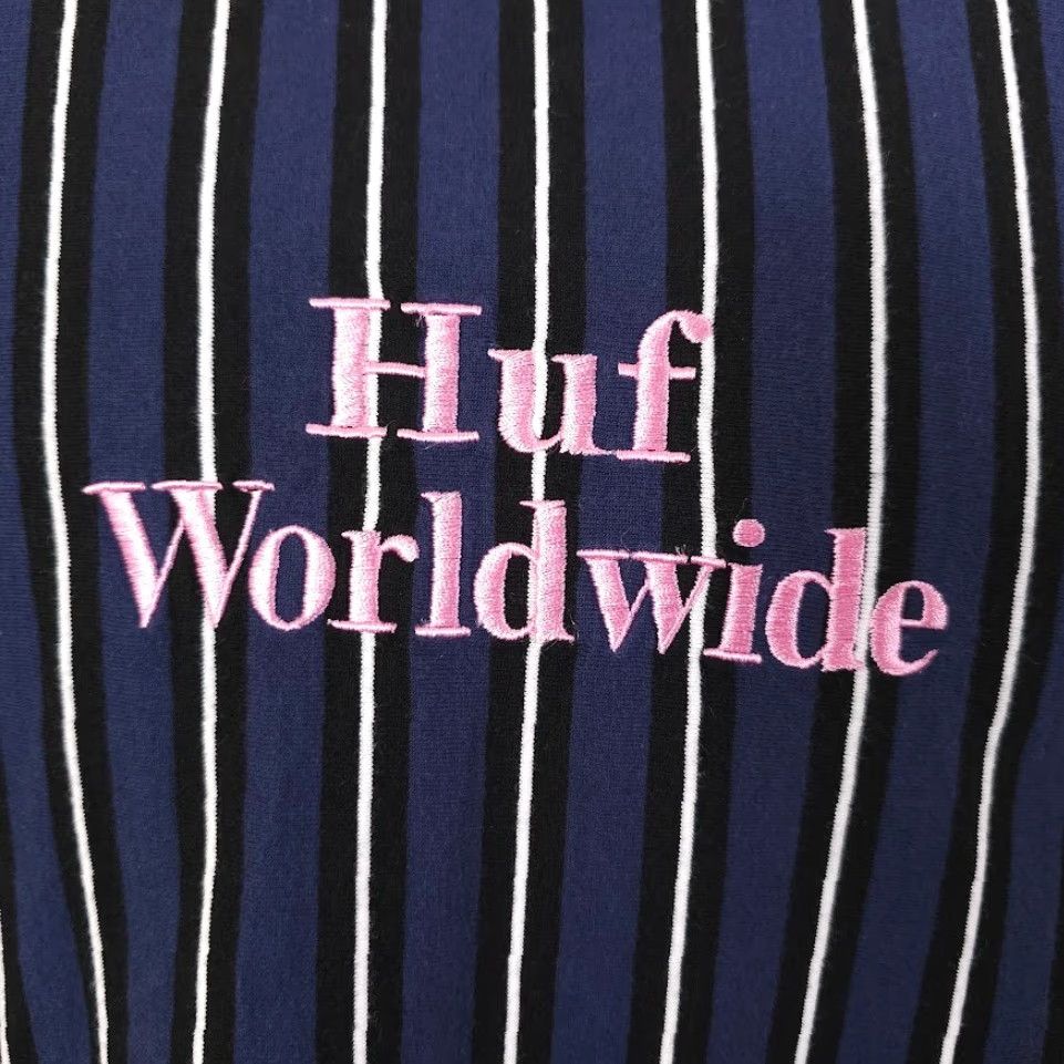 Huf VINTAGE? No — HUF WorldWide T Shirt Mens Size Large Blue Pink Striped Streetwear Shirt Mens Large Blue Striped Streetwear Size US L / EU 52-54 / 3 - 3 Thumbnail