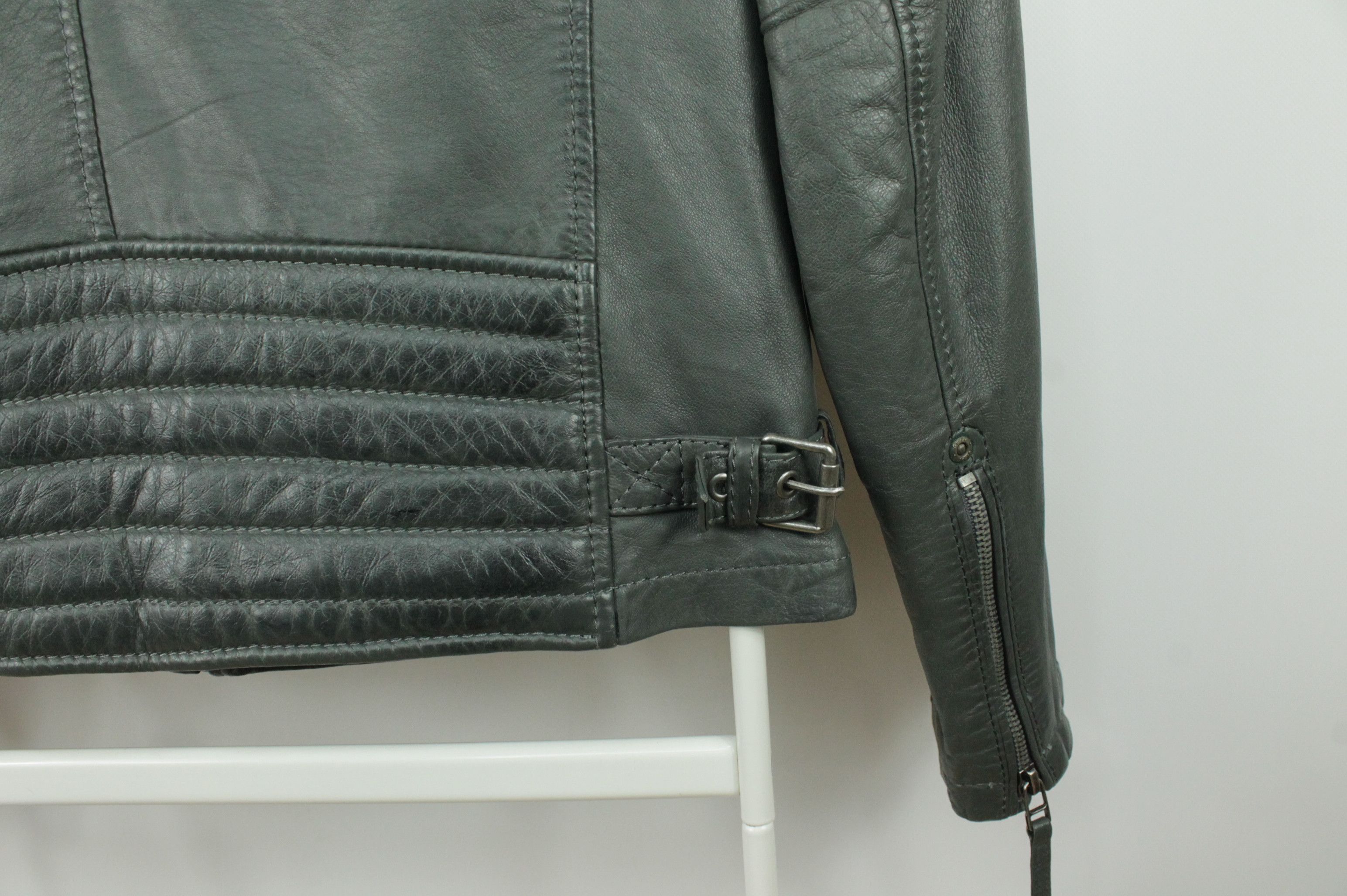 Gypsy Gipsy Men's Chester Legv Slim Fit Leather Jacket Gray Size US M / EU 48-50 / 2 - 7 Thumbnail