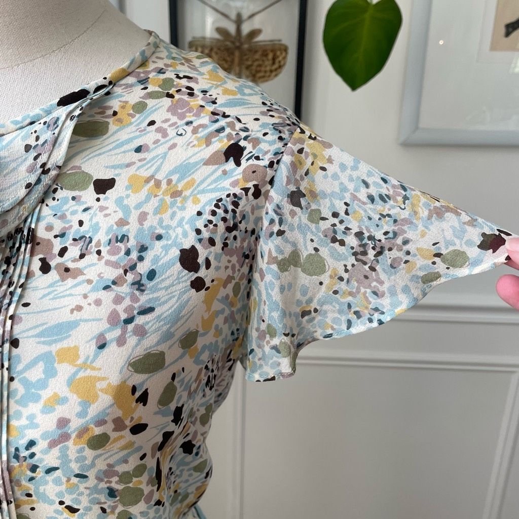 Jones New York Jones New York 100% Silk Voile Skirt Blouse Set 6 Size M / US 6-8 / IT 42-44 - 3 Thumbnail