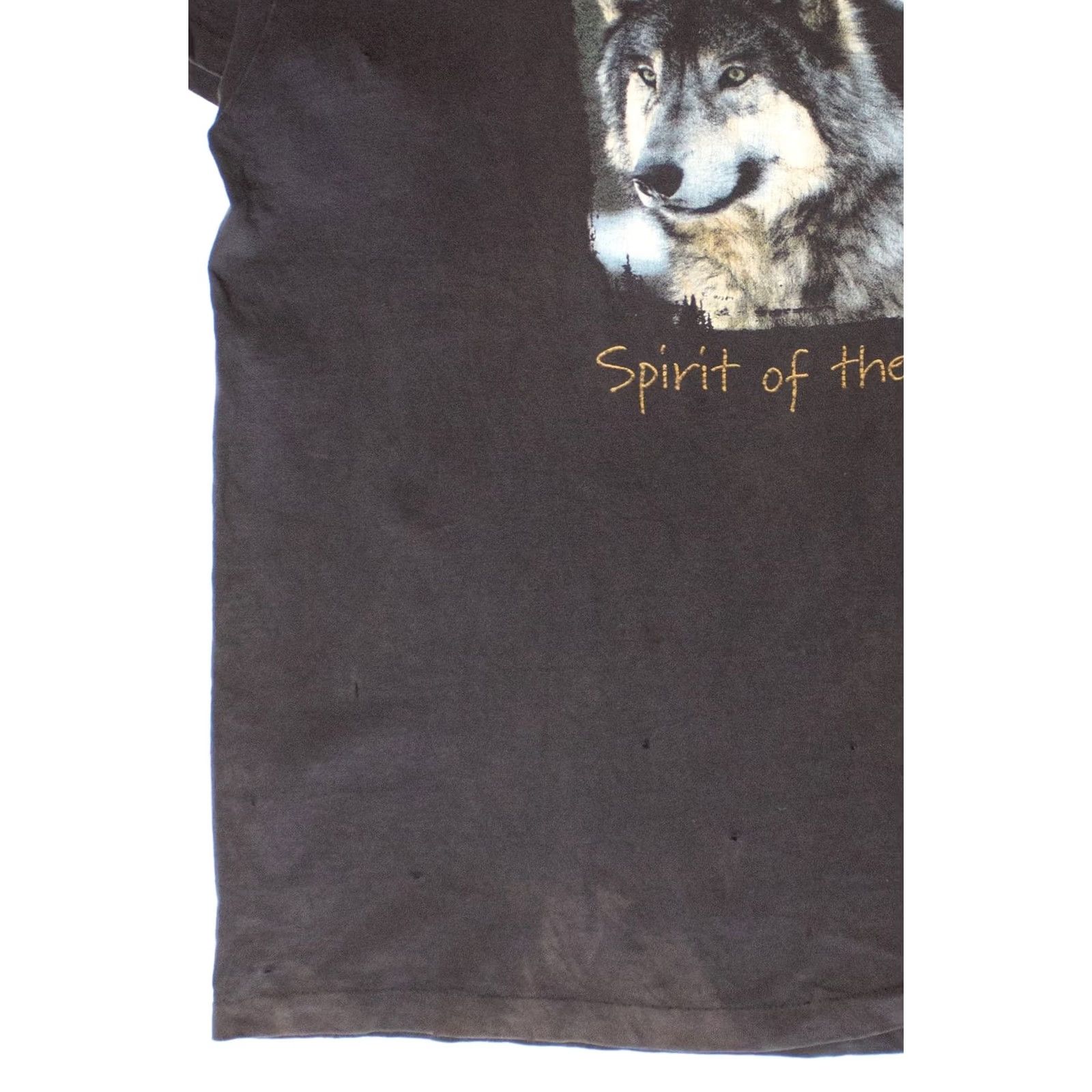 Vintage VINTAGE Alore Spirit of the Wild T-Shirt Unisex Adults Large Black 2000s Short Sleeve Medium Chest 21.5" 27" Cotton 100% Mens Womens Boys Girls Size US L / EU 52-54 / 3 - 3 Thumbnail