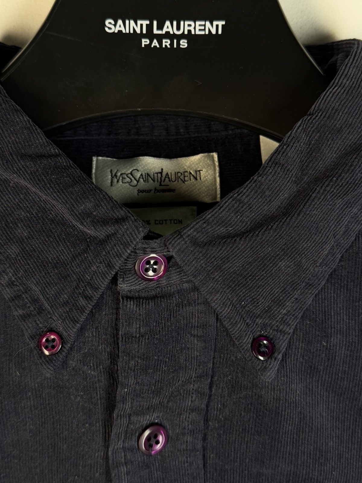 Yves Saint Laurent Corduroy YSL Shirt Velvet Soft YSL Corduroy Shirt Size US XL / EU 56 / 4 - 14 Thumbnail