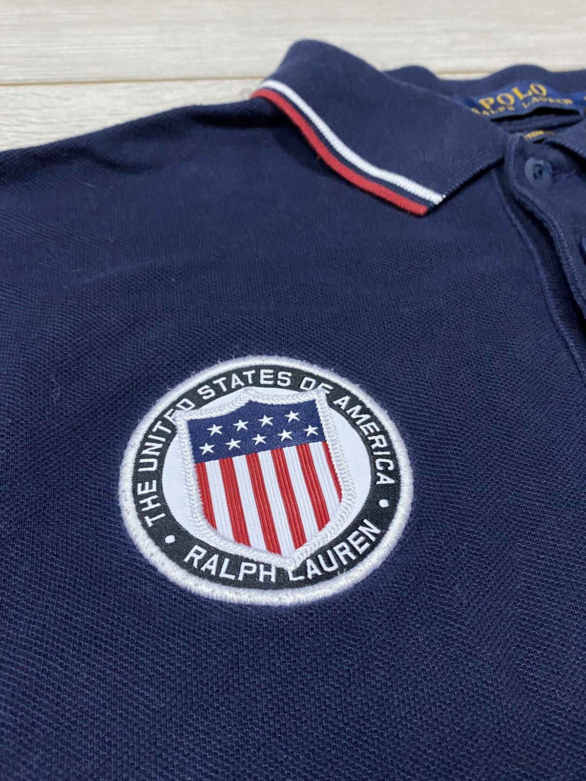 Polo Ralph Lauren Polo Ralph Lauren USA flag big logo vintage shirt Size US L / EU 52-54 / 3 - 5 Thumbnail