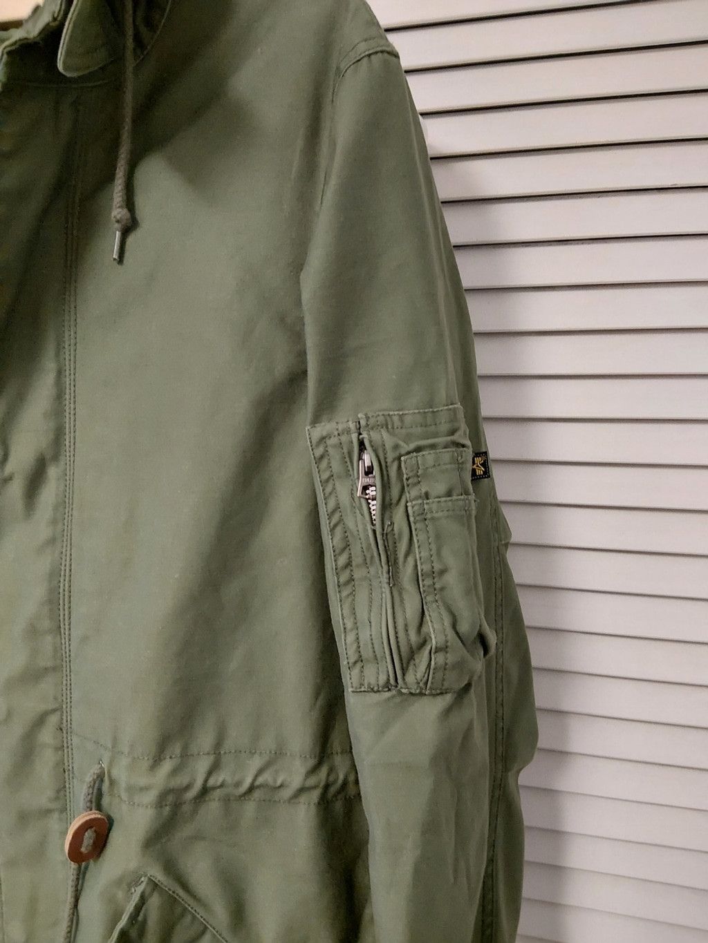 Alpha Industries Alpha Industries Hooded M-65 Olive Green Jacket with Navy a Size US XXS / EU 40 - 5 Thumbnail