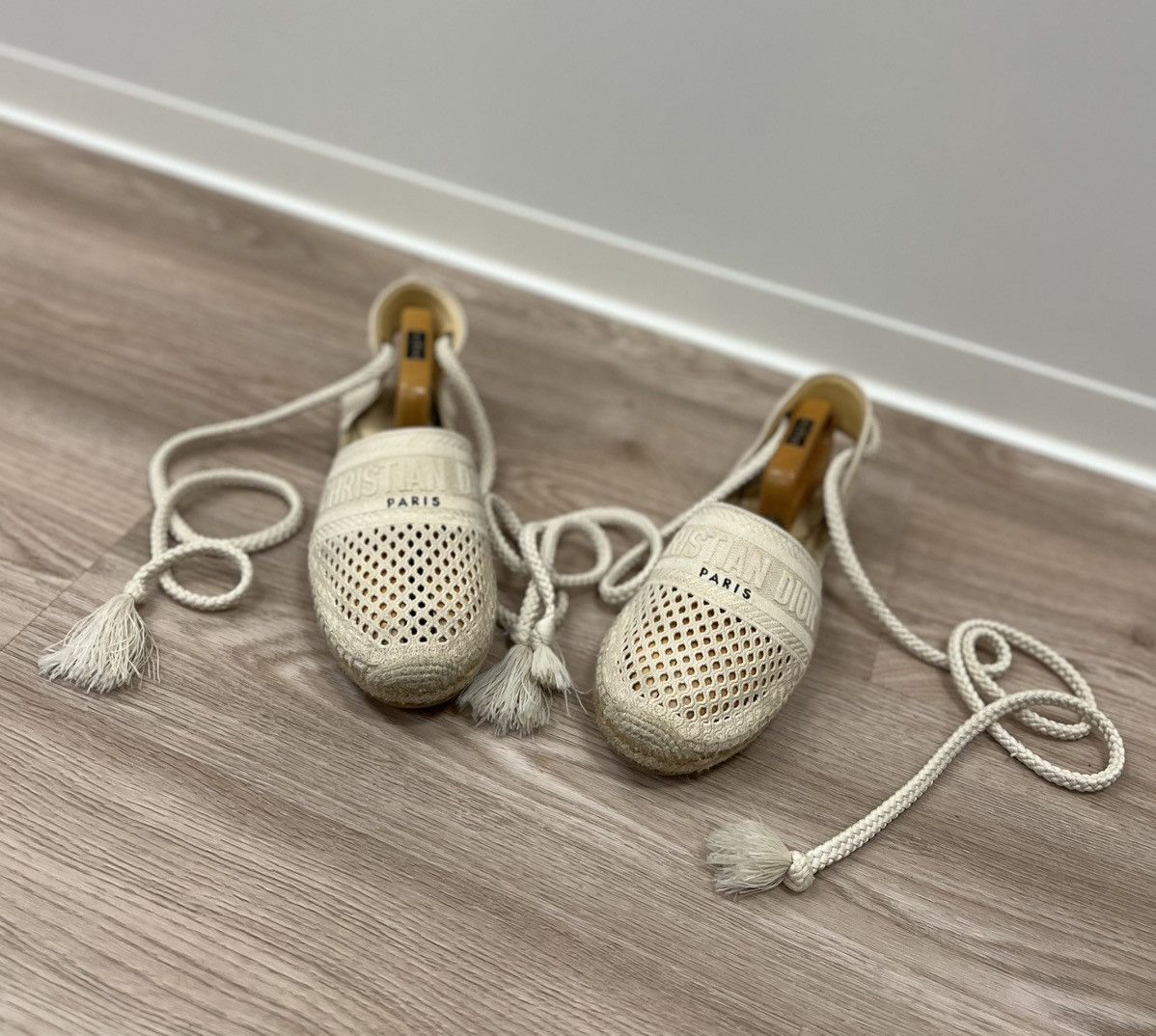 Christian Dior Monsieur × Dior Christian Dior Canvas Embroidered Beige Espadrilles Sandals Size US 10 / IT 40 - 16 Thumbnail