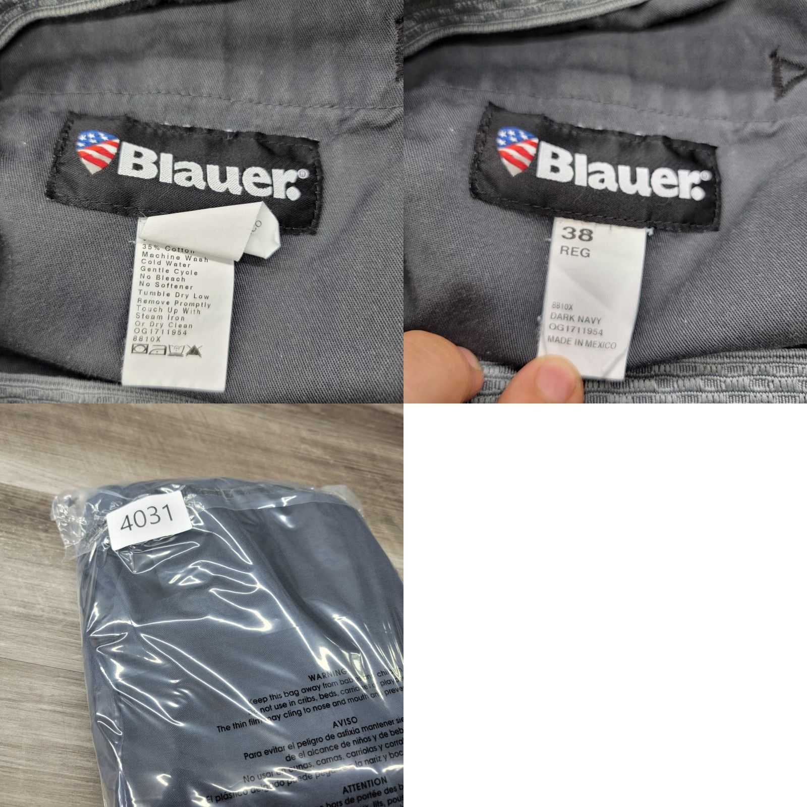 Vintage Blauer Tactical Pants Mens 38x28 Navy Blue Cargo Pockets Straight utility 8810X Size US 38 / EU 54 - 10 Thumbnail