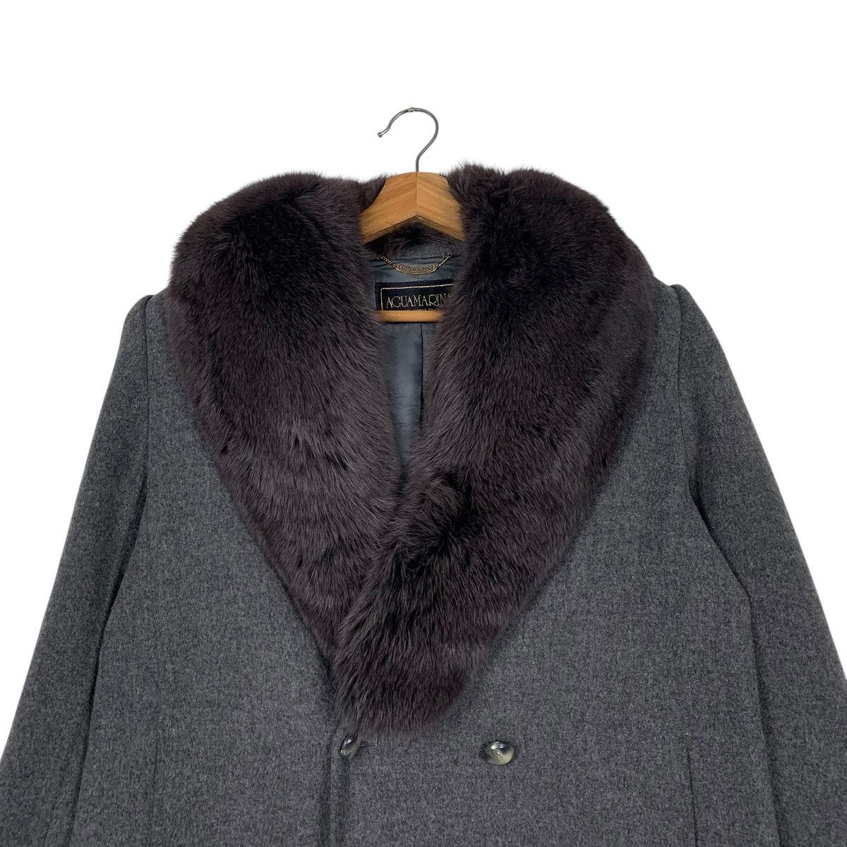 Japanese Brand Japanese Brand Agua Marina Fur Wool Coat Size M / US 6-8 / IT 42-44 - 2 Thumbnail
