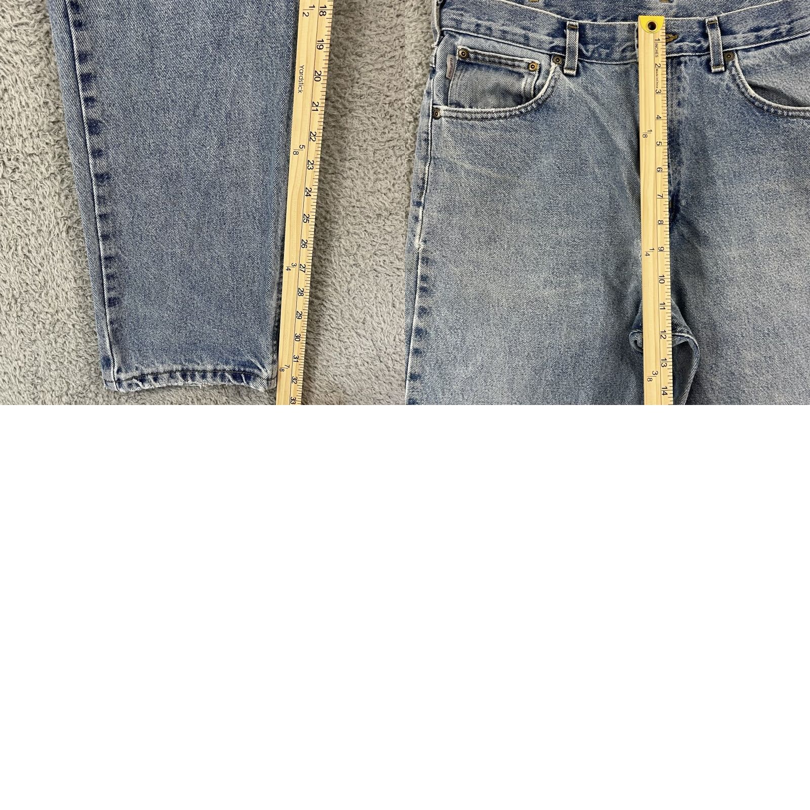 Carhartt VINTAGE Carhartt Jeans Men’s 34x32 Blue Denim Straight Leg 5-Pocket Workwear Logo USA 90s Mens Jeans Size US 34 / EU 50 - 9 Thumbnail