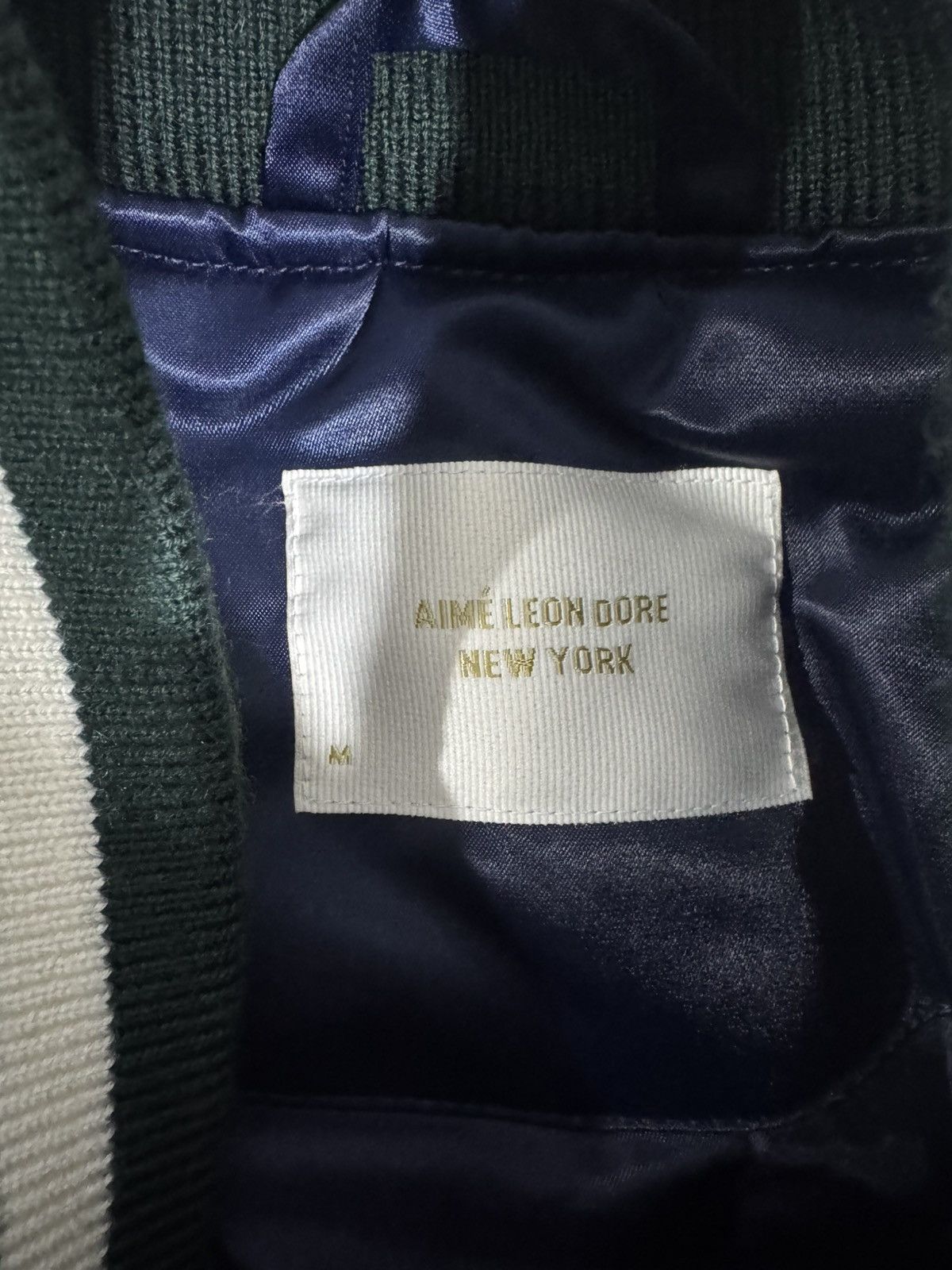 Aime Leon Dore Overlay logo satin varsity jacket Size US M / EU 48-50 / 2 - 3 Thumbnail
