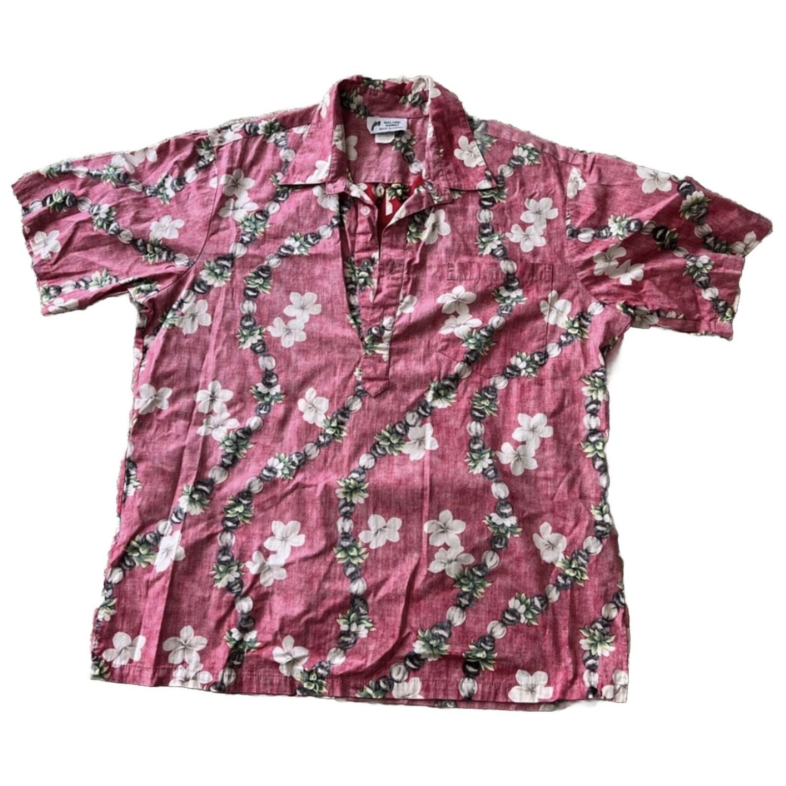 Other Malihini VTG Men's L Red SS 1/2 Button Cotton Hawaiian Shirt Size US L / EU 52-54 / 3 - 1 Thumbnail