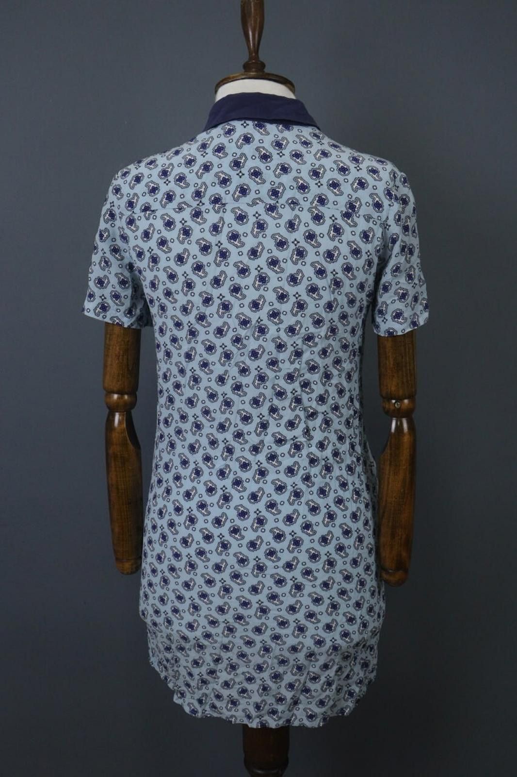 Designer Claudie Pierlot Multicolor Floral Silk Shirt Dress Size 36 Size M / US 6-8 / IT 42-44 - 8 Thumbnail