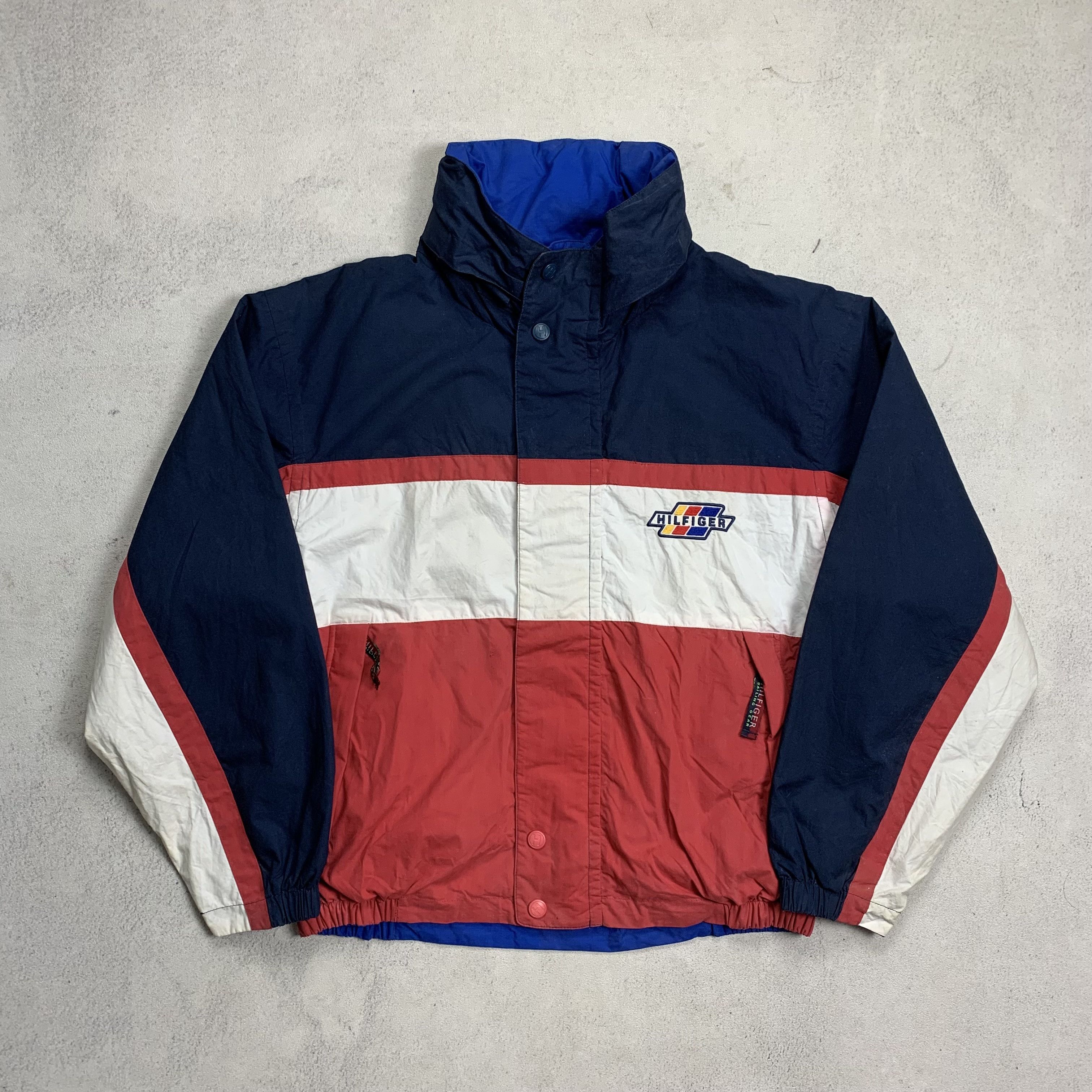Tommy Hilfiger Vintage Reversible Tommy Hilfiger Sailing Gear Jacket Size US L / EU 52-54 / 3 - 3 Thumbnail