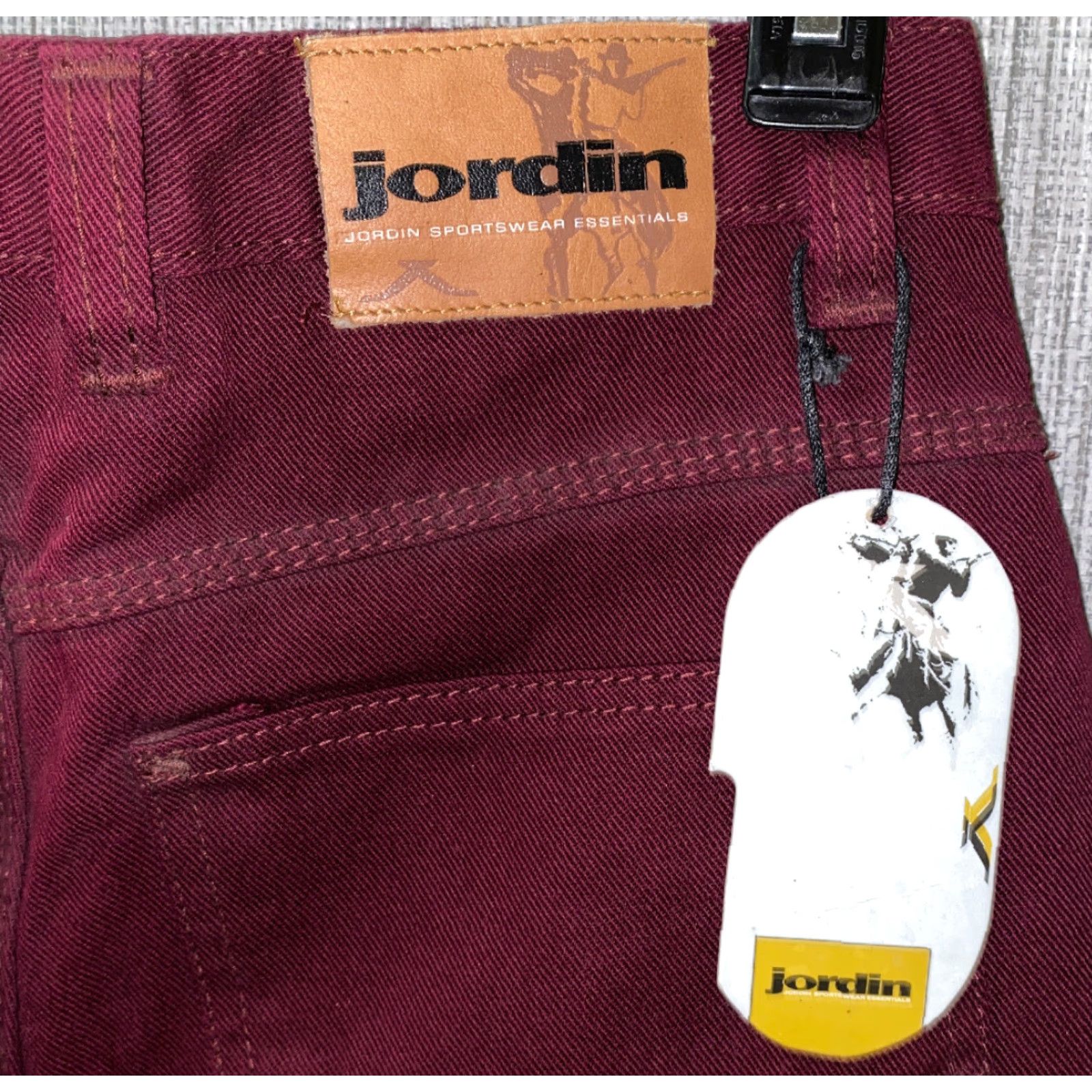 Vintage Jordin Womens Red Pants Zip Fly 100% Cotton Size 18 NEW Size 40" / US 18 - 2 Thumbnail