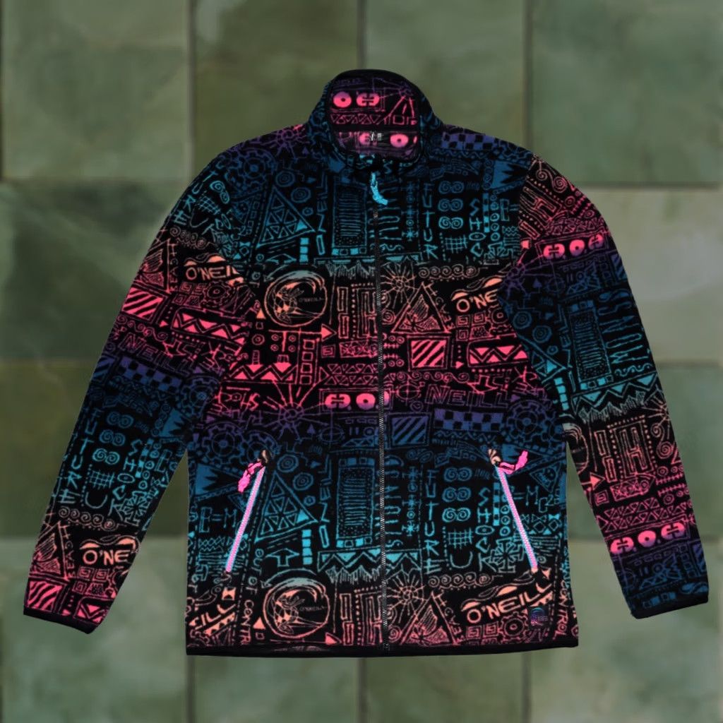 O'Neill O'Neill Archive Ski Fleece Jacket All-Over Print 80s Theme Zip Mens Large Shirt Size US L / EU 52-54 / 3 - 1 Thumbnail