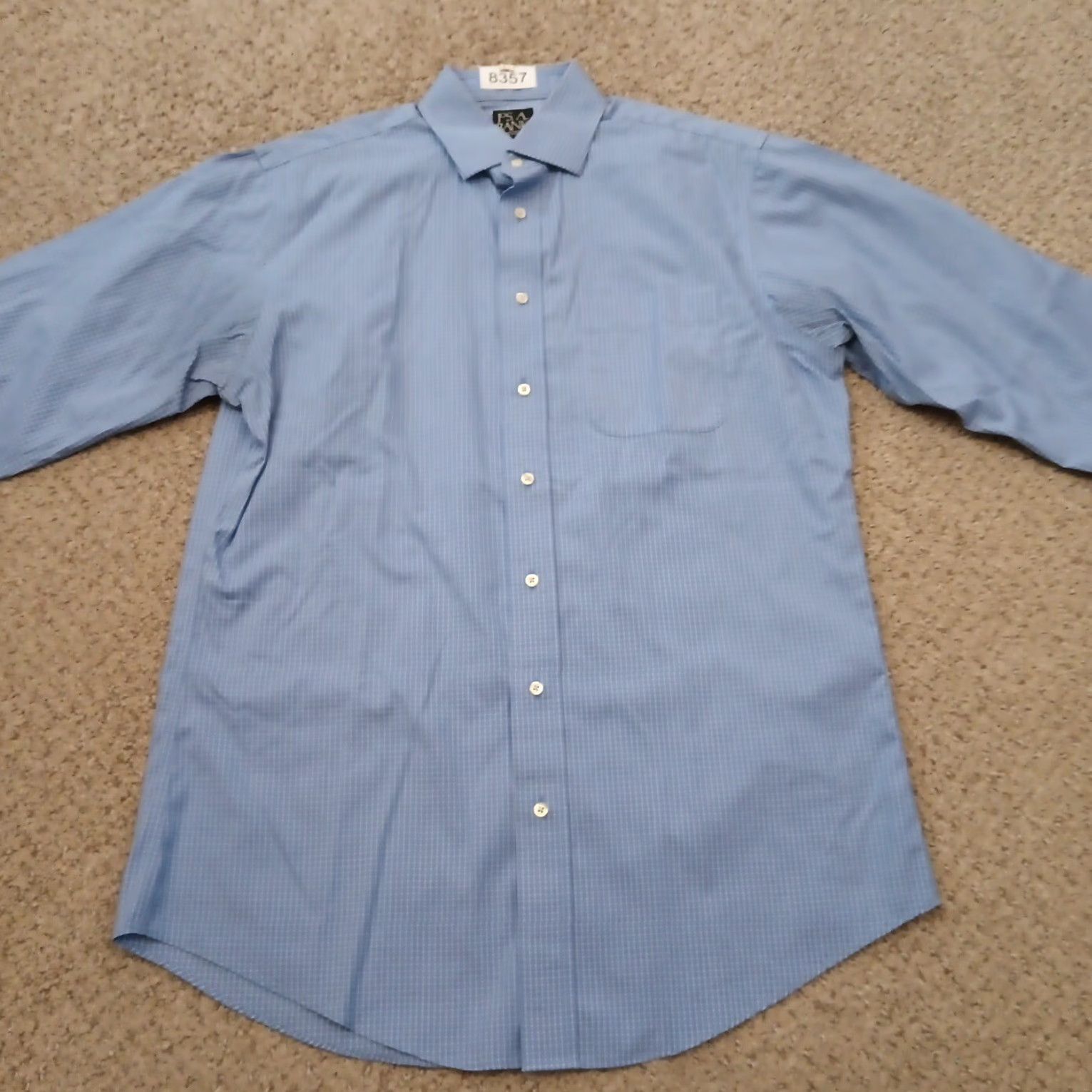 Jos. A. Bank Jos A Bank Shirt Mens Size 16 Blue Plaid Long Sleeve Button Up Cotton Size US L / EU 52-54 / 3 - 4 Thumbnail