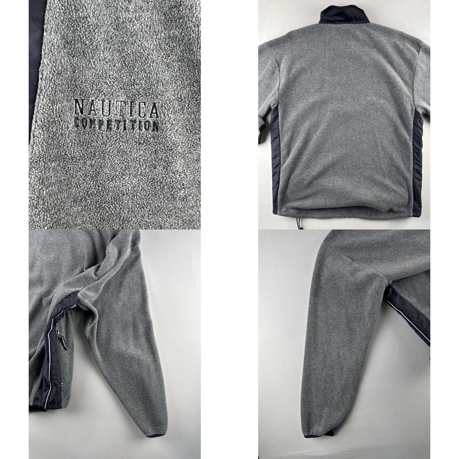 Nautica VINTAGE Nautica Competition Pullover Sweatshirt NauTech Fleece Quarter Zip USA Made Gray XL Mens Size US XL / EU 56 / 4 - 8 Thumbnail