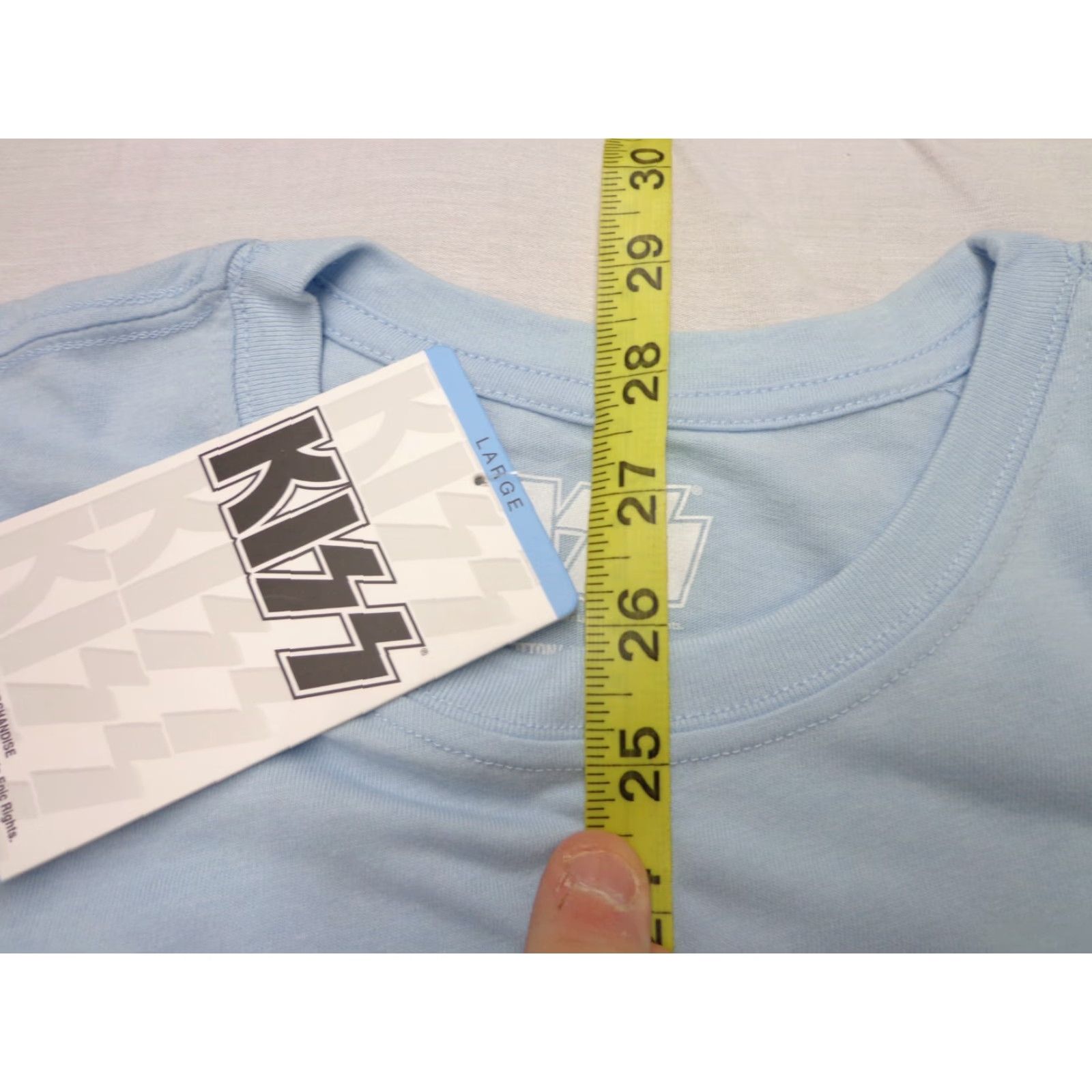 Vintage KISS T-Shirt Shirt Short Sleeve Round Neck Light Blue Size L Regular Men’s Blue Logo Distressed Graphic Music Vintage: No Size US L / EU 52-54 / 3 - 5 Thumbnail
