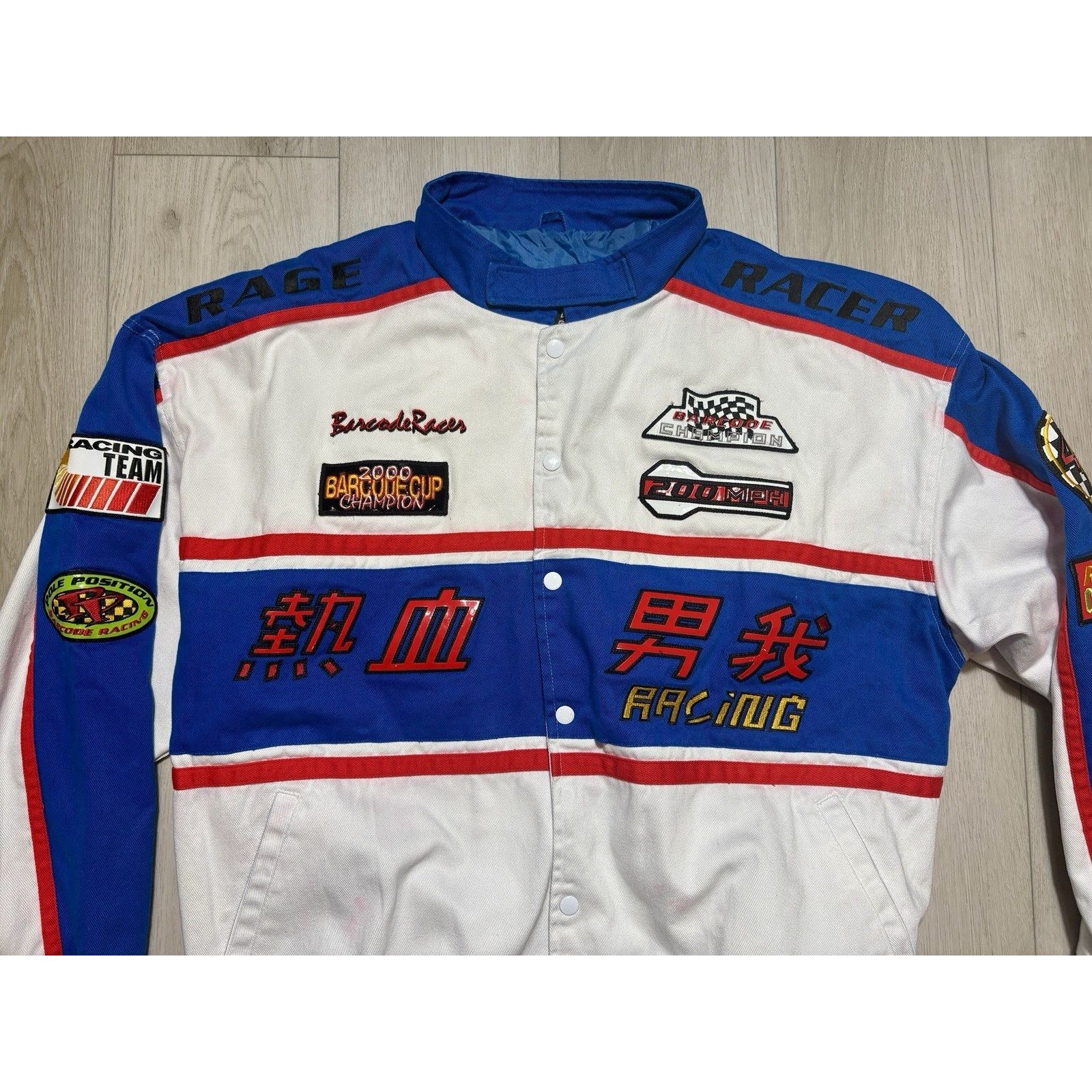 Other VTG Y2K Racing Jacket Graphic Patch Moto Streetwear Mens 3XL Size US XXL / EU 58 / 5 - 6 Thumbnail